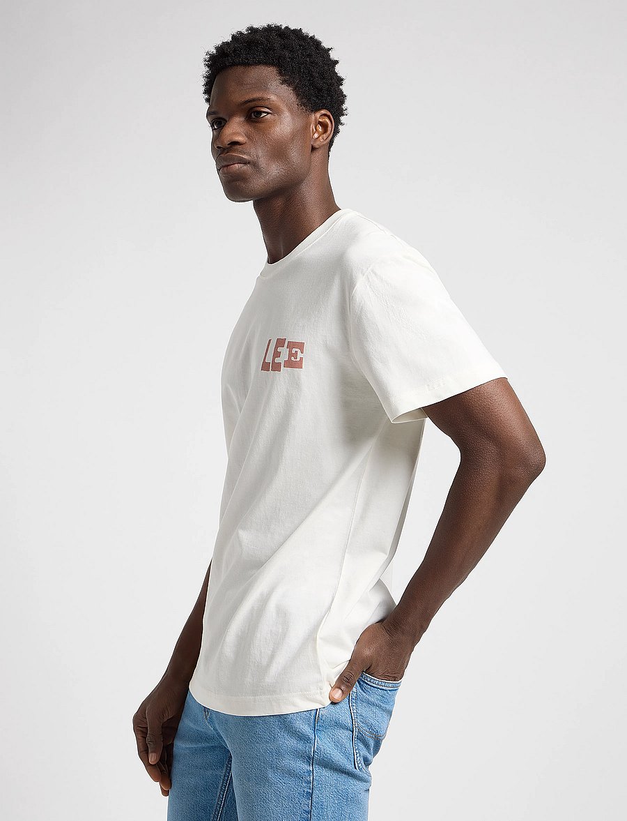 Lee Jeans - Relaxed Graphic Tee - ecru - 4