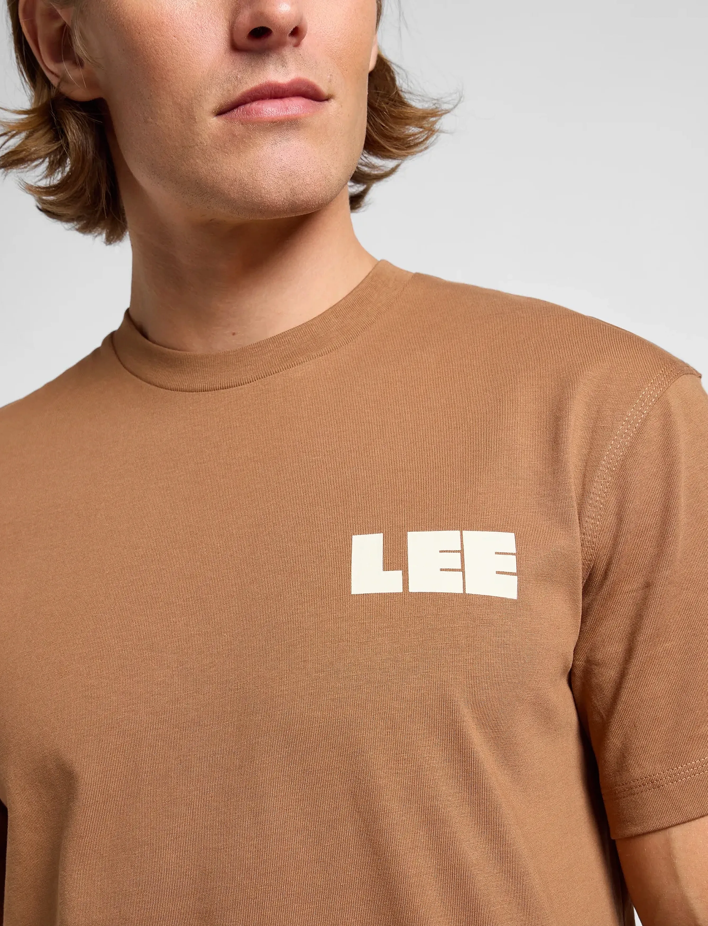 Lee Jeans - WW GRAPHIC TEE - laveste priser - burlwood - 5