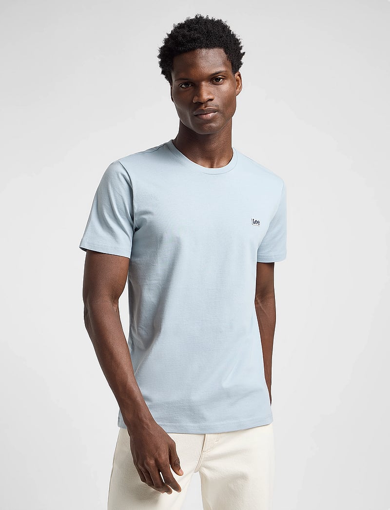 Lee Jeans - Ss Patch Logo Tee - kortærmede t-shirts - concrete gray - 0