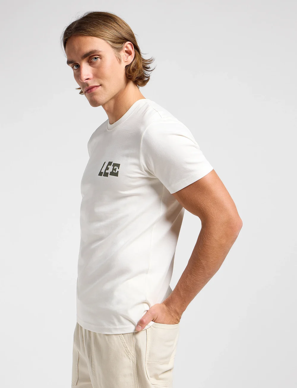 Lee Jeans - Regular Graphic Tee - kurzärmelig - ecru - 4