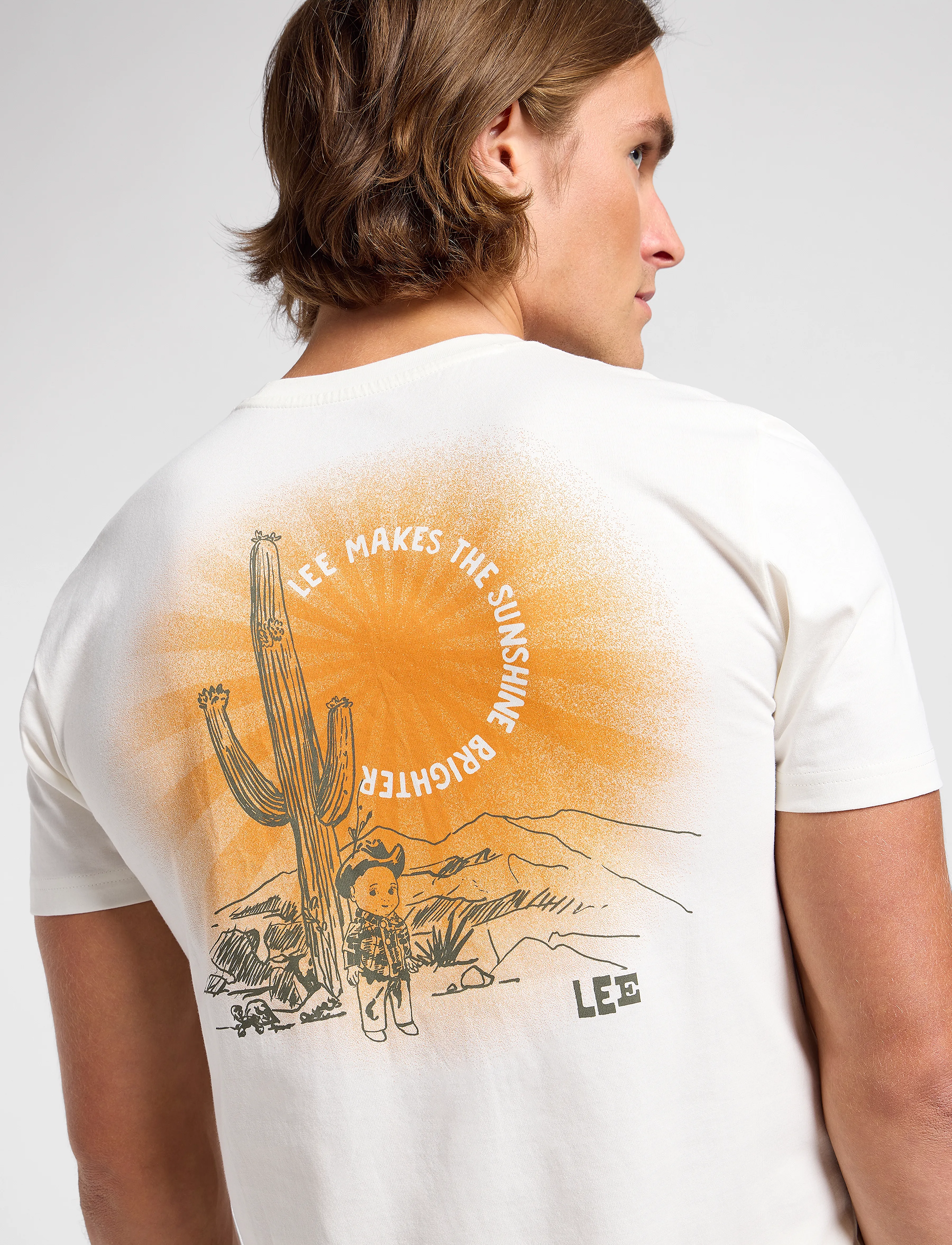 Lee Jeans - Regular Graphic Tee - ecru - 5