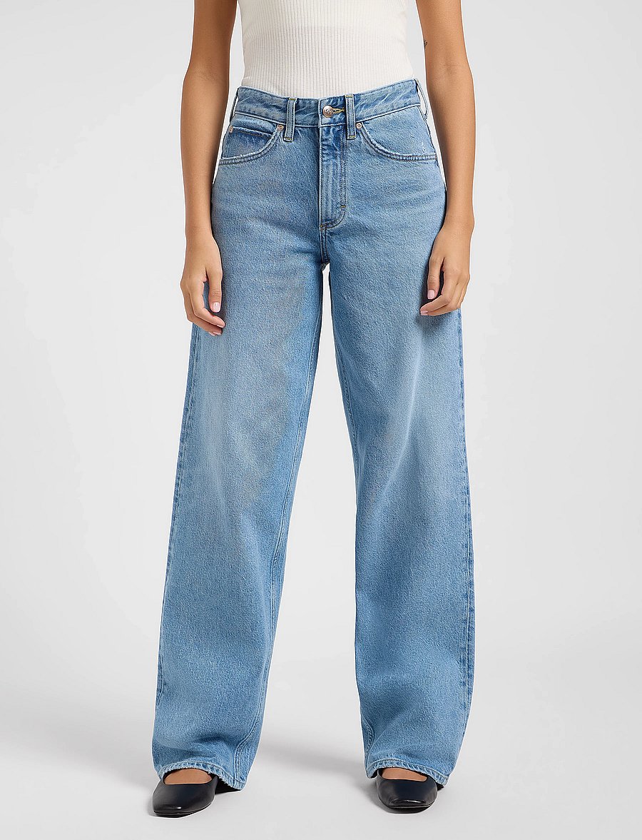 Lee Jeans - Rider Loose - sirge säärega teksad - blue koi - 0
