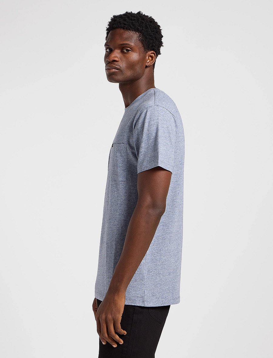 Lee Jeans - Ultimate Pocket Tee - blue mele - 5