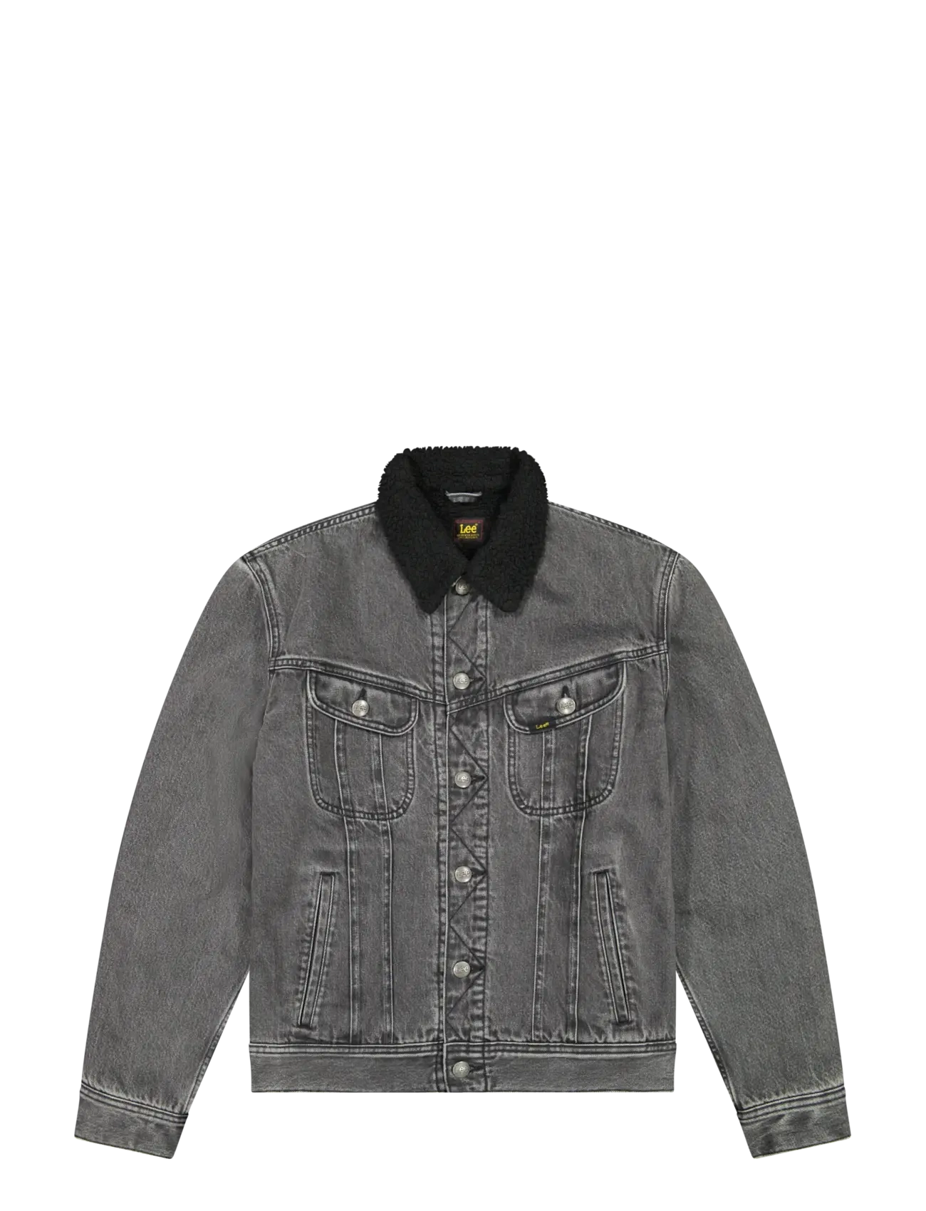 Lee Jeans SHERPA JACKET - Lee Jeans - DEEP OBSIDIAN / grey
