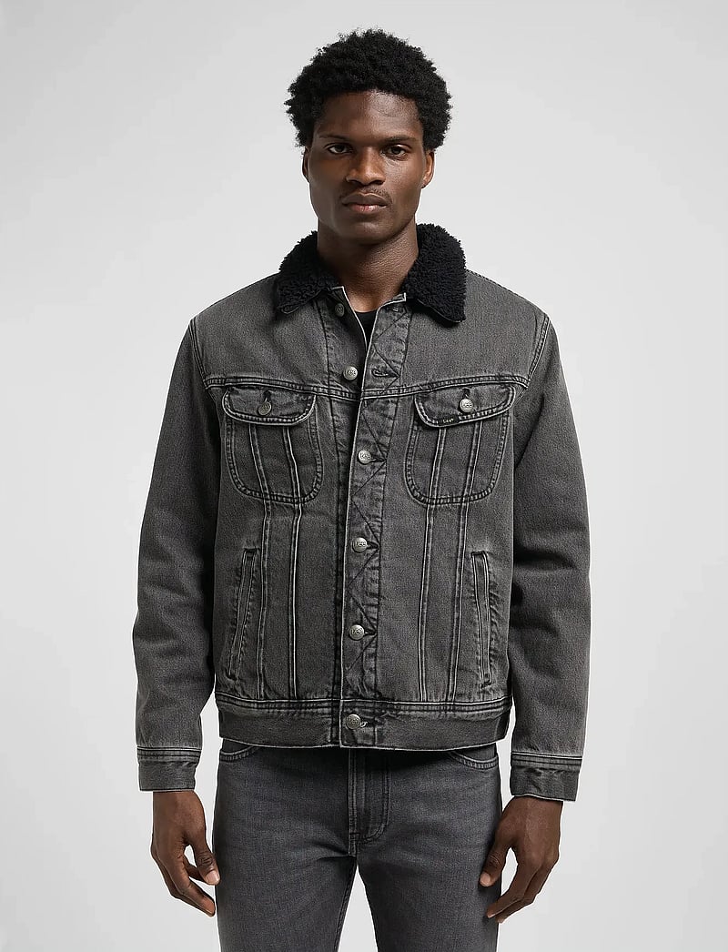 Lee Jeans - SHERPA JACKET - forede denimjakker - deep obsidian - 0