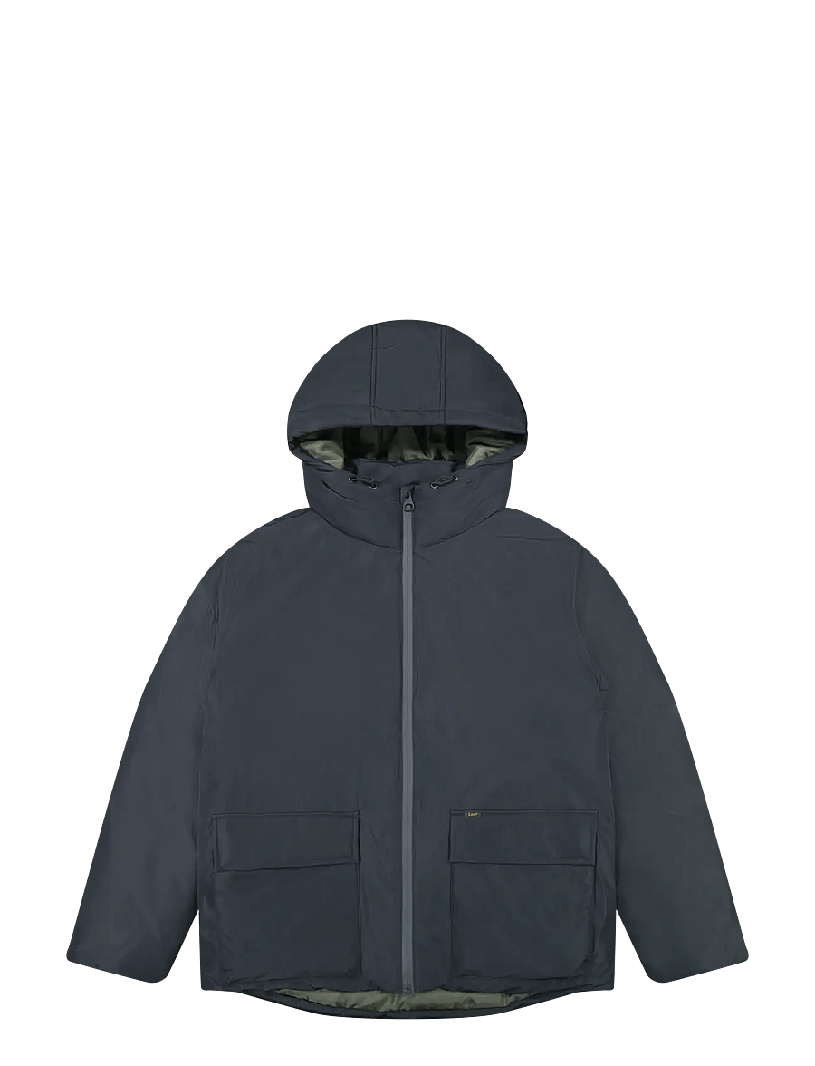 Lee Jeans - HOODED SHORT PUFFER - daunenjacken - black - 1