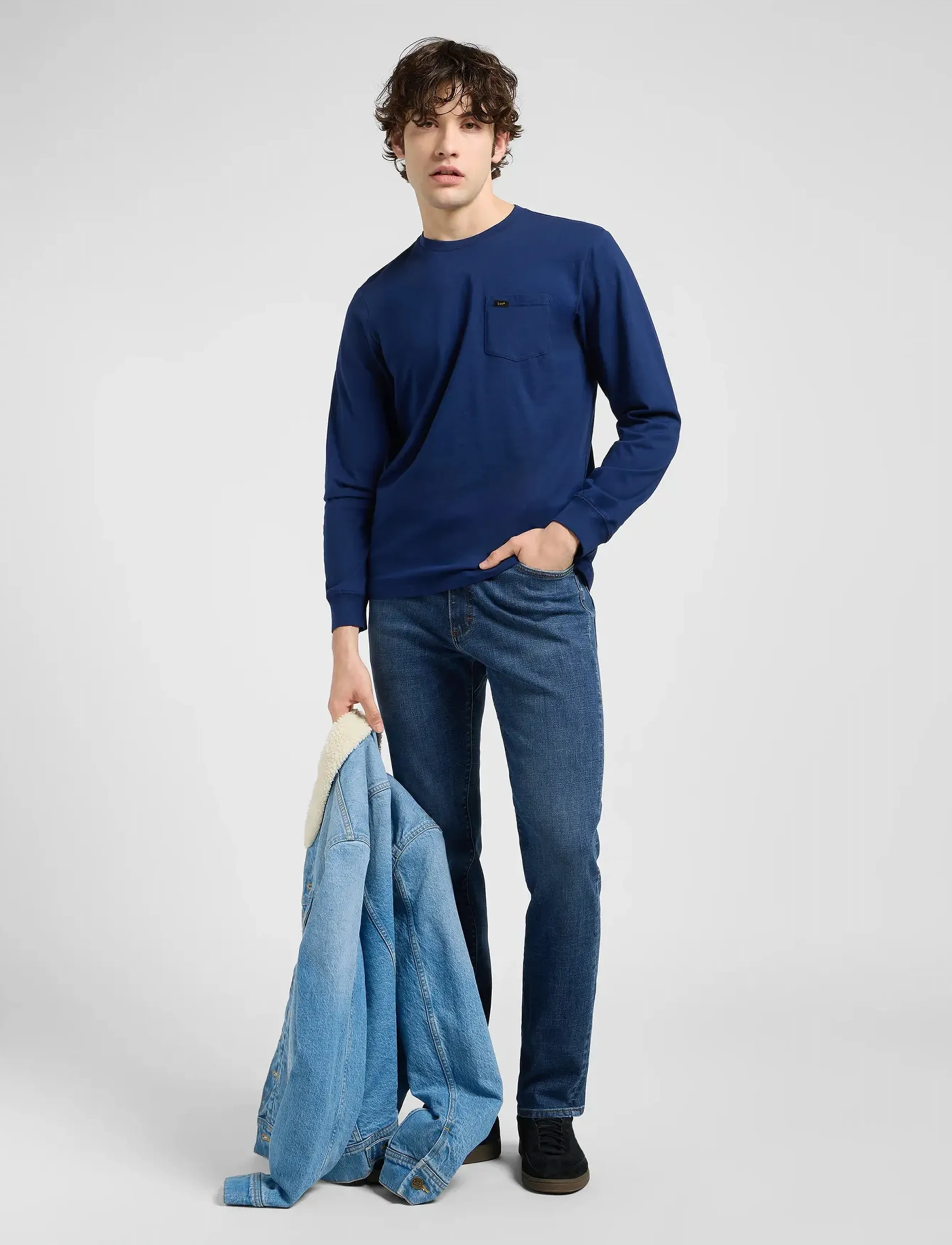 Lee Jeans - LS POCKET TEE - true navy - 4