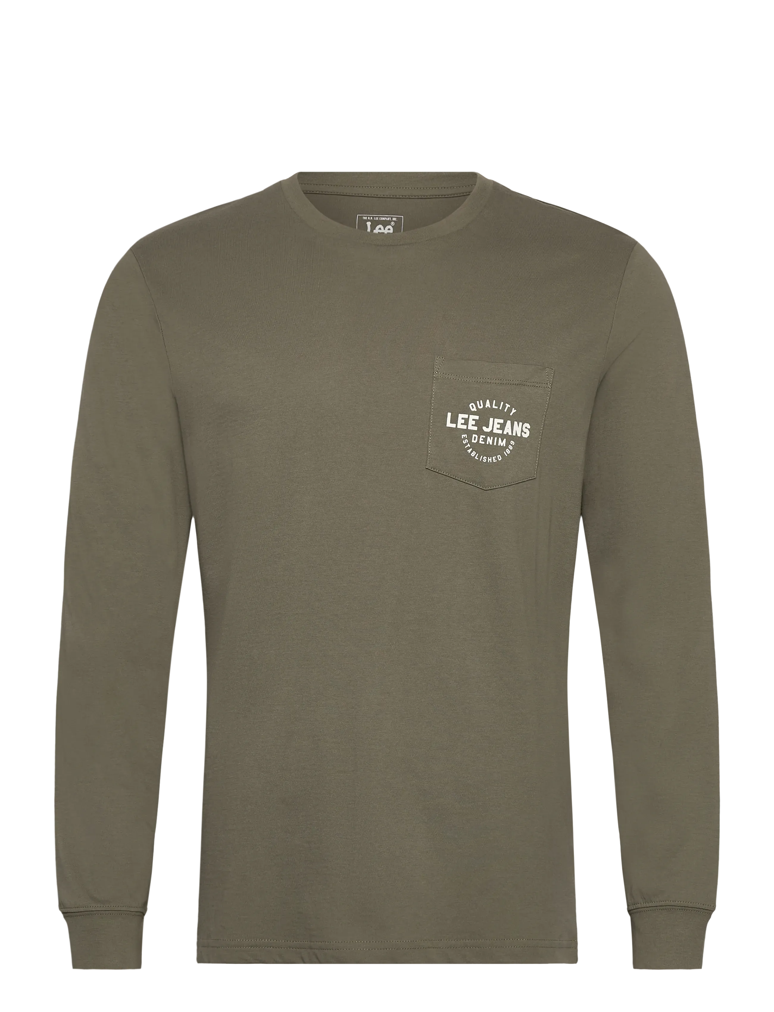 Lee Jeans LS POCKET LOGO TEE - Pamati - MERCANTILE GREEN / khaki/green