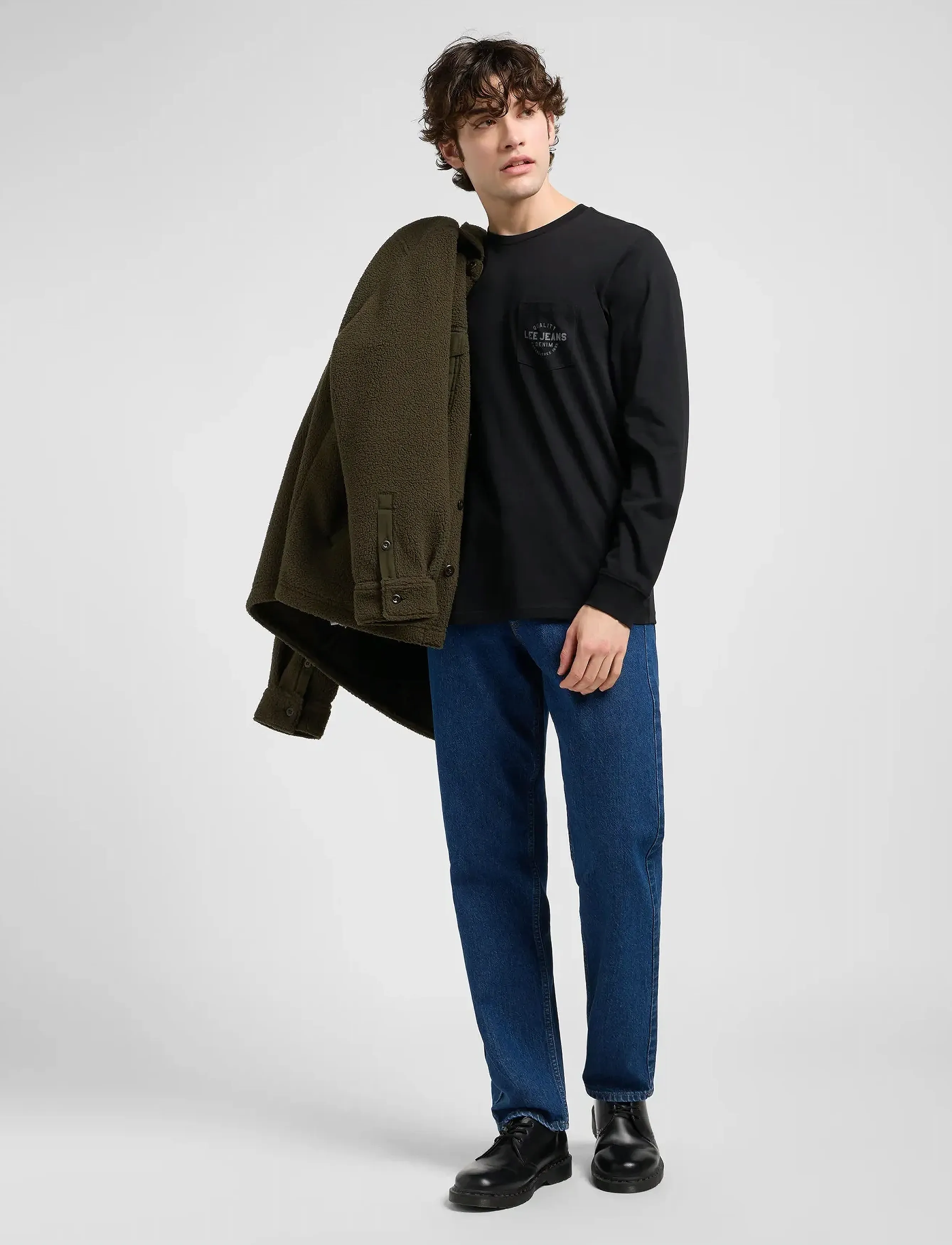 Lee Jeans - LS POCKET LOGO TEE - geburtstagsgeschenke - unionall black - 4