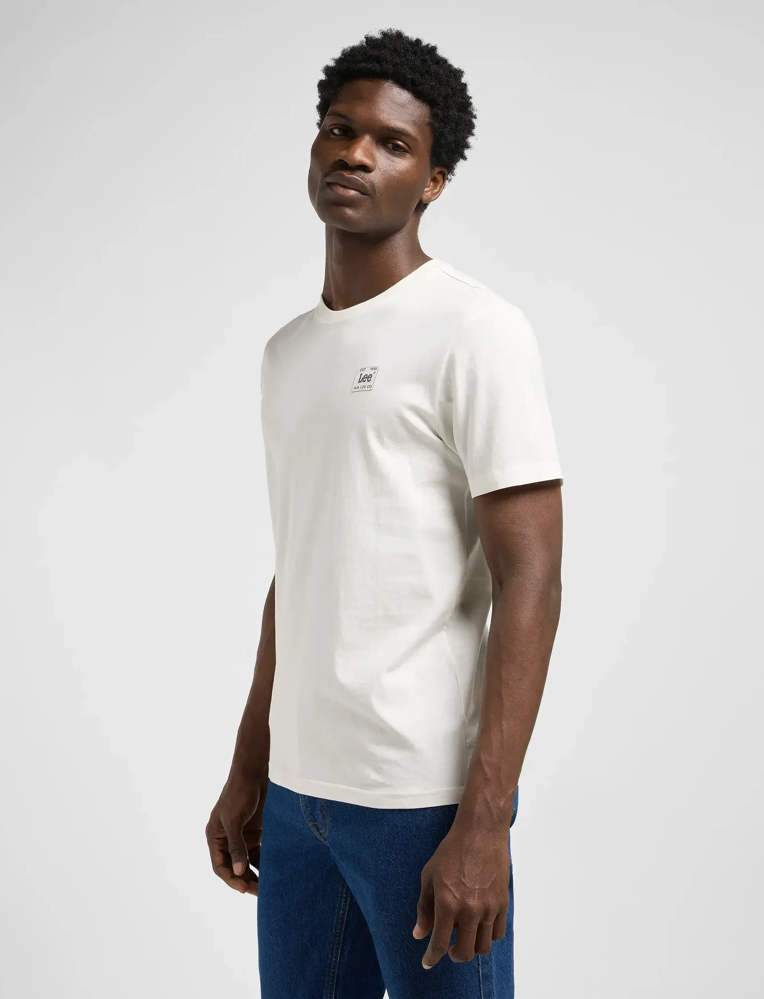 Lee Jeans - REGULAR TEE WOVEN LABEL - ecru - 5