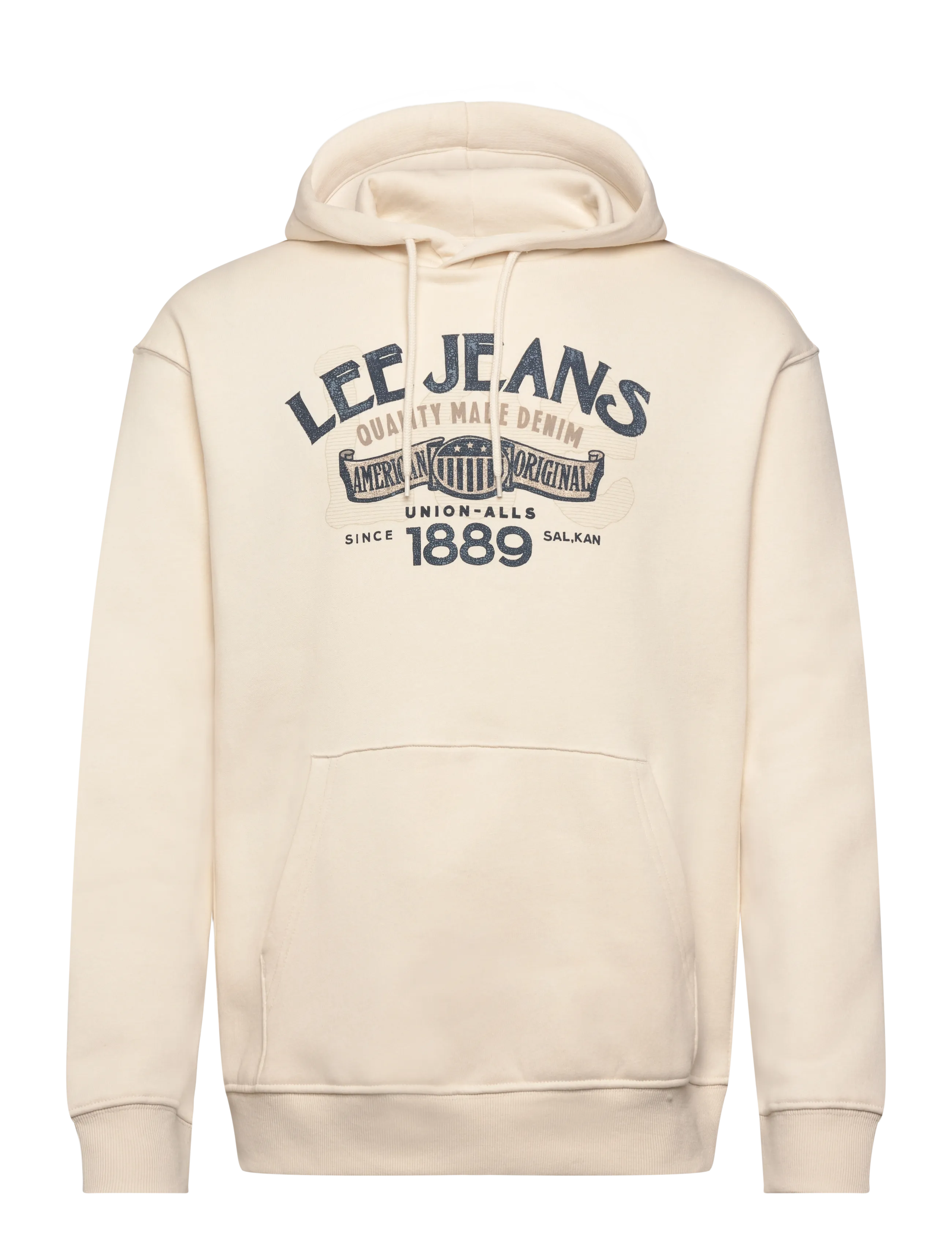 Lee Jeans - BIG LOGO HOODIE - ecru - 1