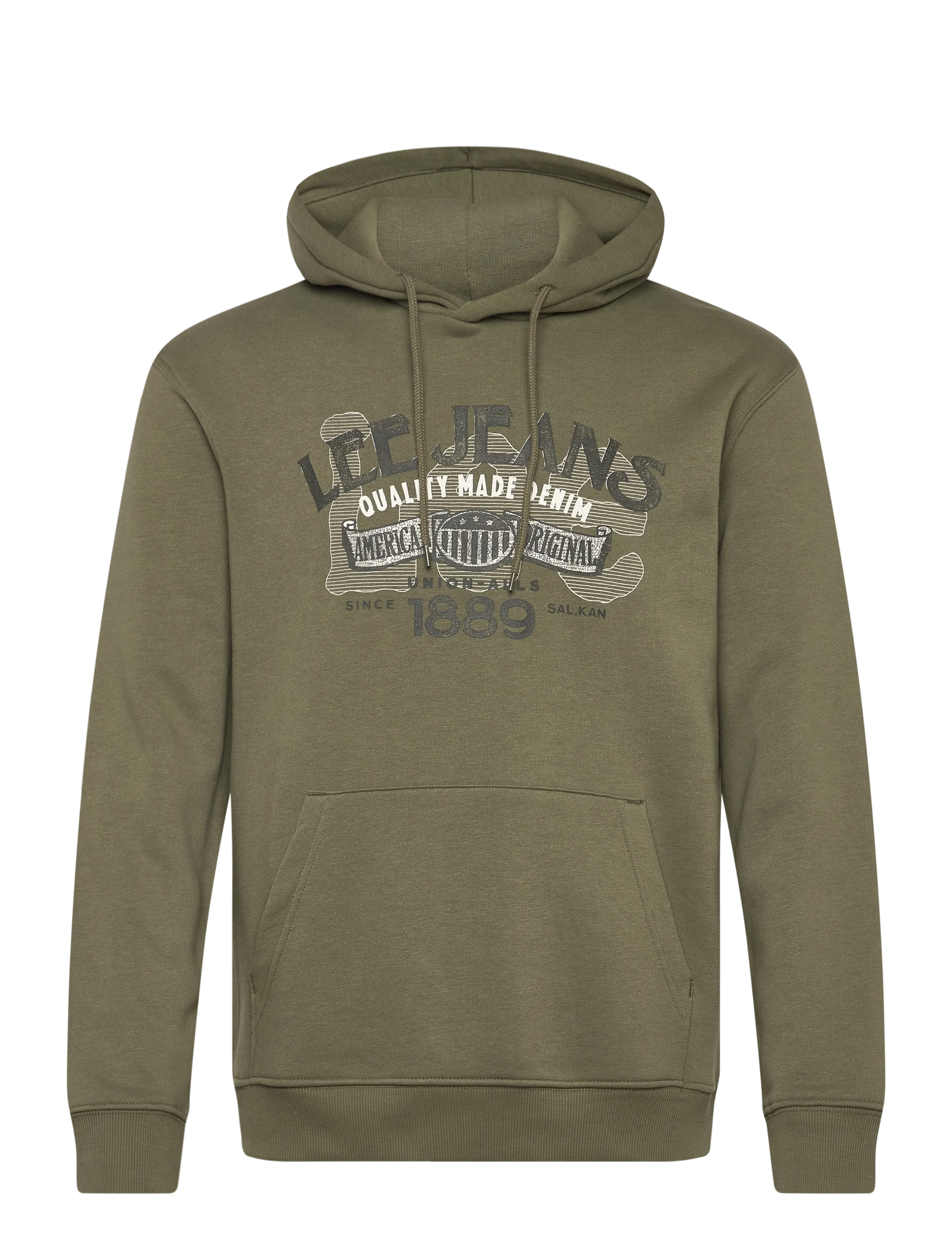 Lee Jeans BIG LOGO HOODIE - Sweatshirts & hættetrøjer - MERCANTILE GREEN / green