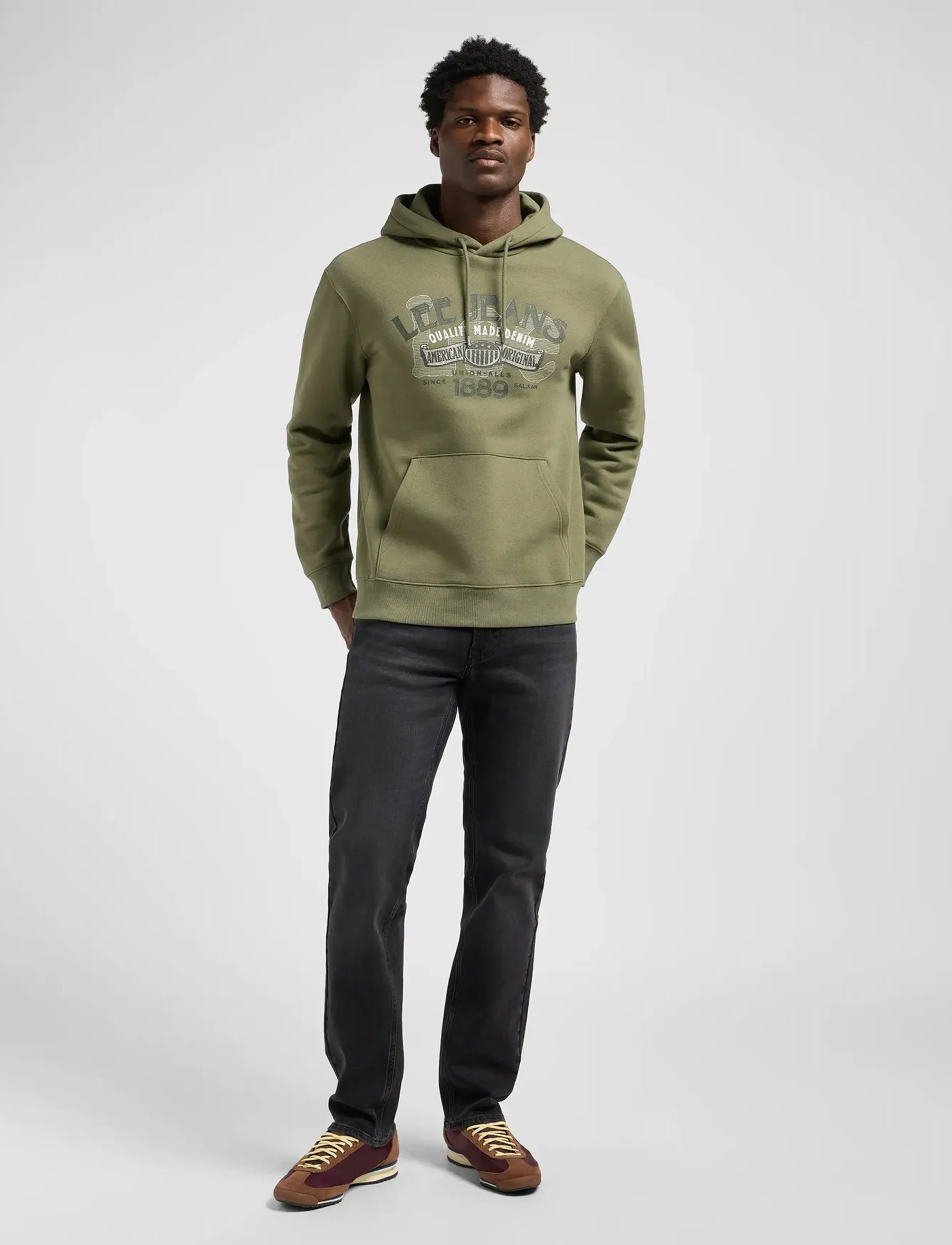 Lee Jeans - BIG LOGO HOODIE - sweatshirts - mercantile green - 4