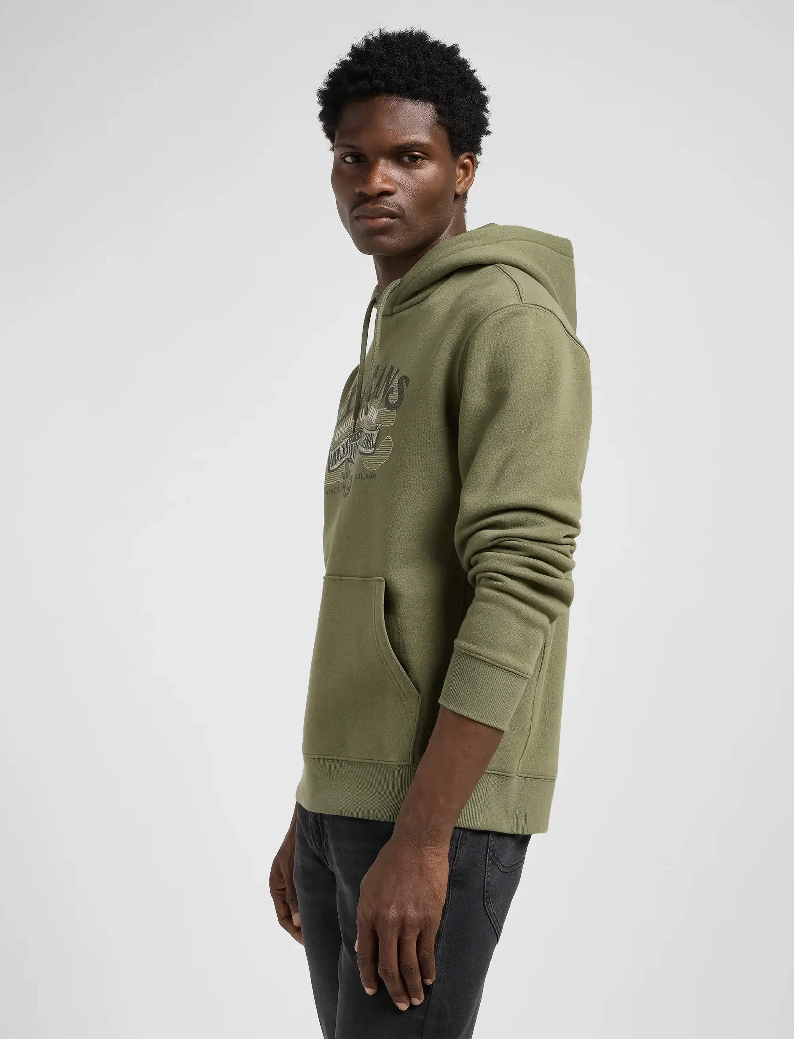 Lee Jeans - BIG LOGO HOODIE - sweatshirts - mercantile green - 5