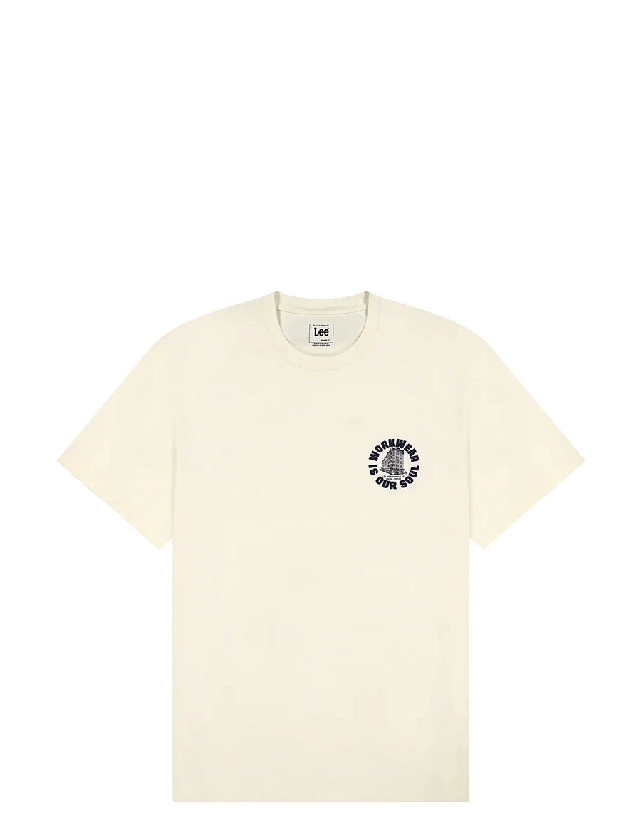 Lee Jeans - WW GRAPHIC TEE - lühikeste varrukatega t-särgid - ecru - 1