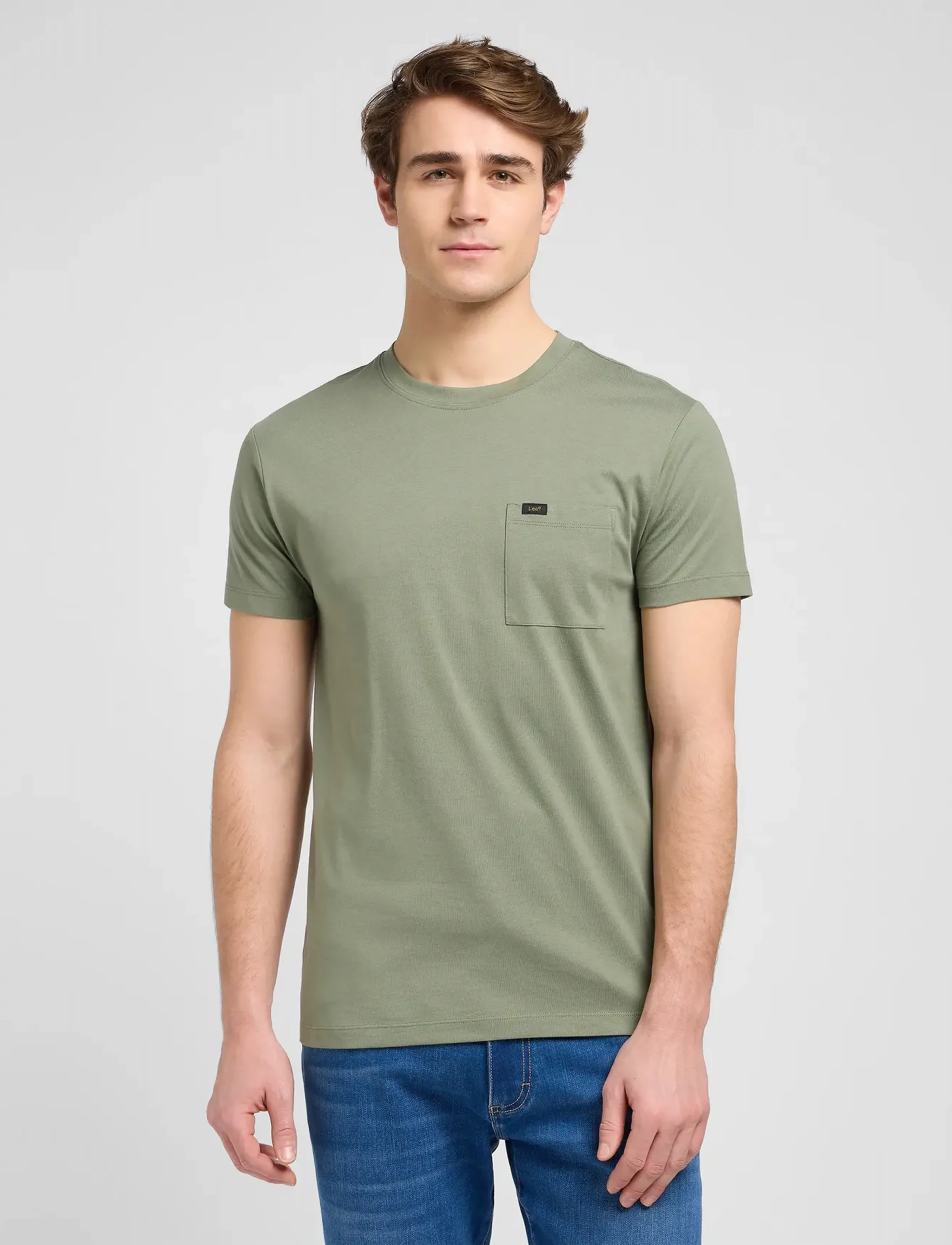 Lee Jeans Ultimate Pocket Tee, XXL, Green, T-Shirts > Kortærmede, Herre