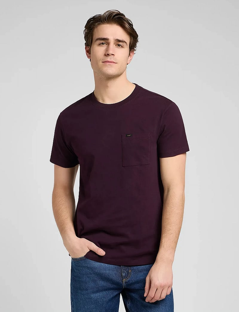 Lee Jeans - ULTIMATE POCKET TEE - kurzärmelig - deep wine - 0