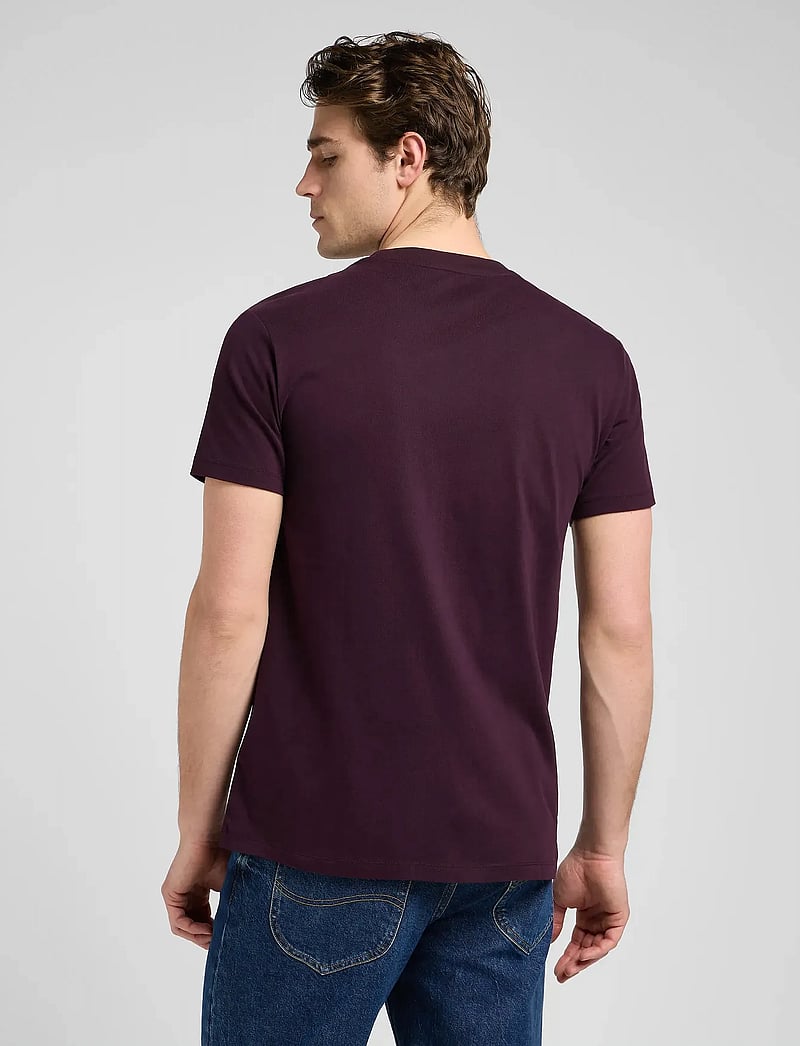 Lee Jeans - ULTIMATE POCKET TEE - kurzärmelig - deep wine - 2