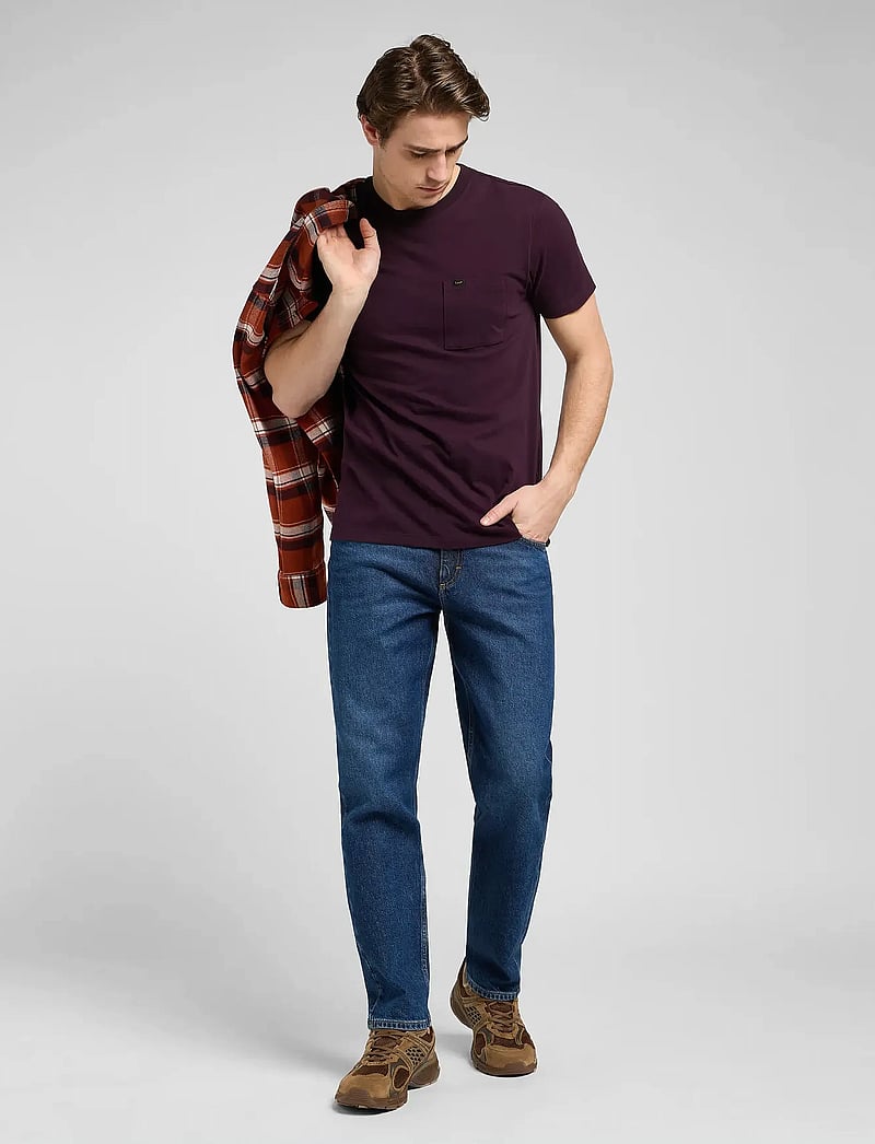 Lee Jeans - ULTIMATE POCKET TEE - kurzärmelig - deep wine - 3