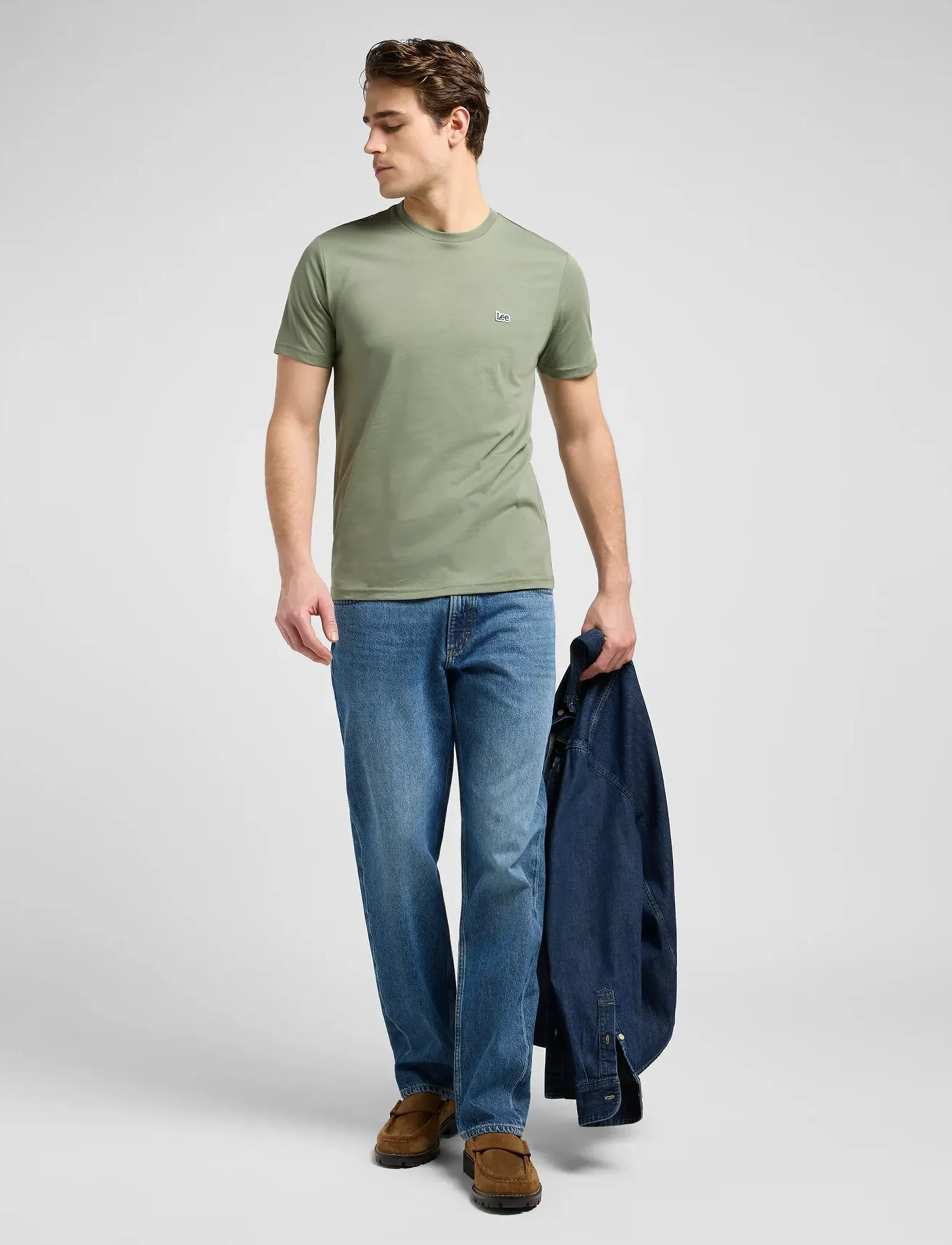 Lee Jeans - SS PATCH LOGO TEE - laveste priser - olive stone - 4