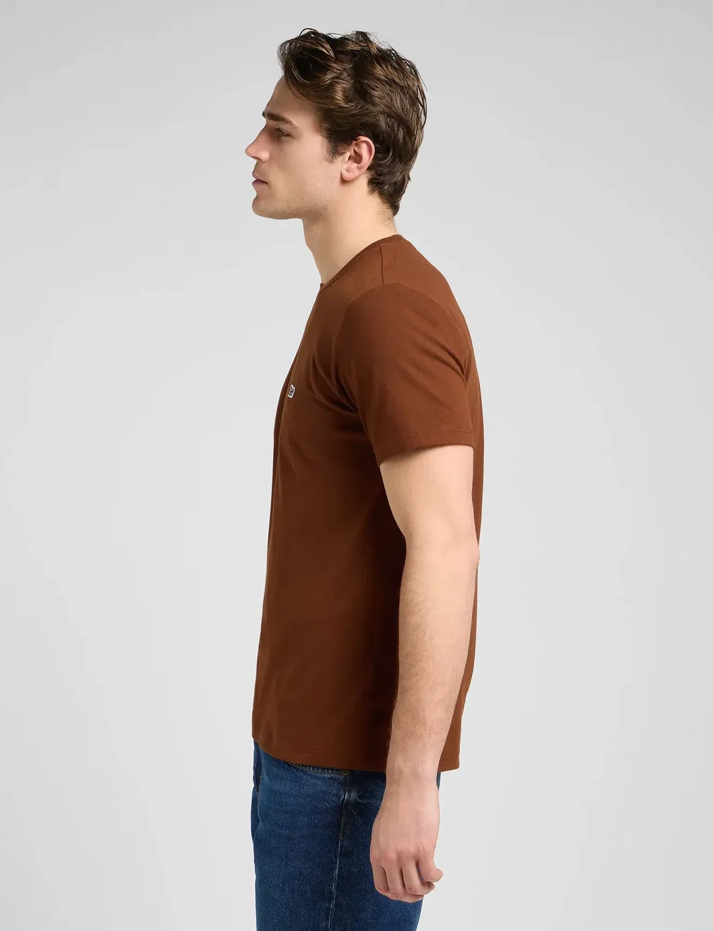 Lee Jeans - SS PATCH LOGO TEE - kurzärmelig - luxe brown - 4