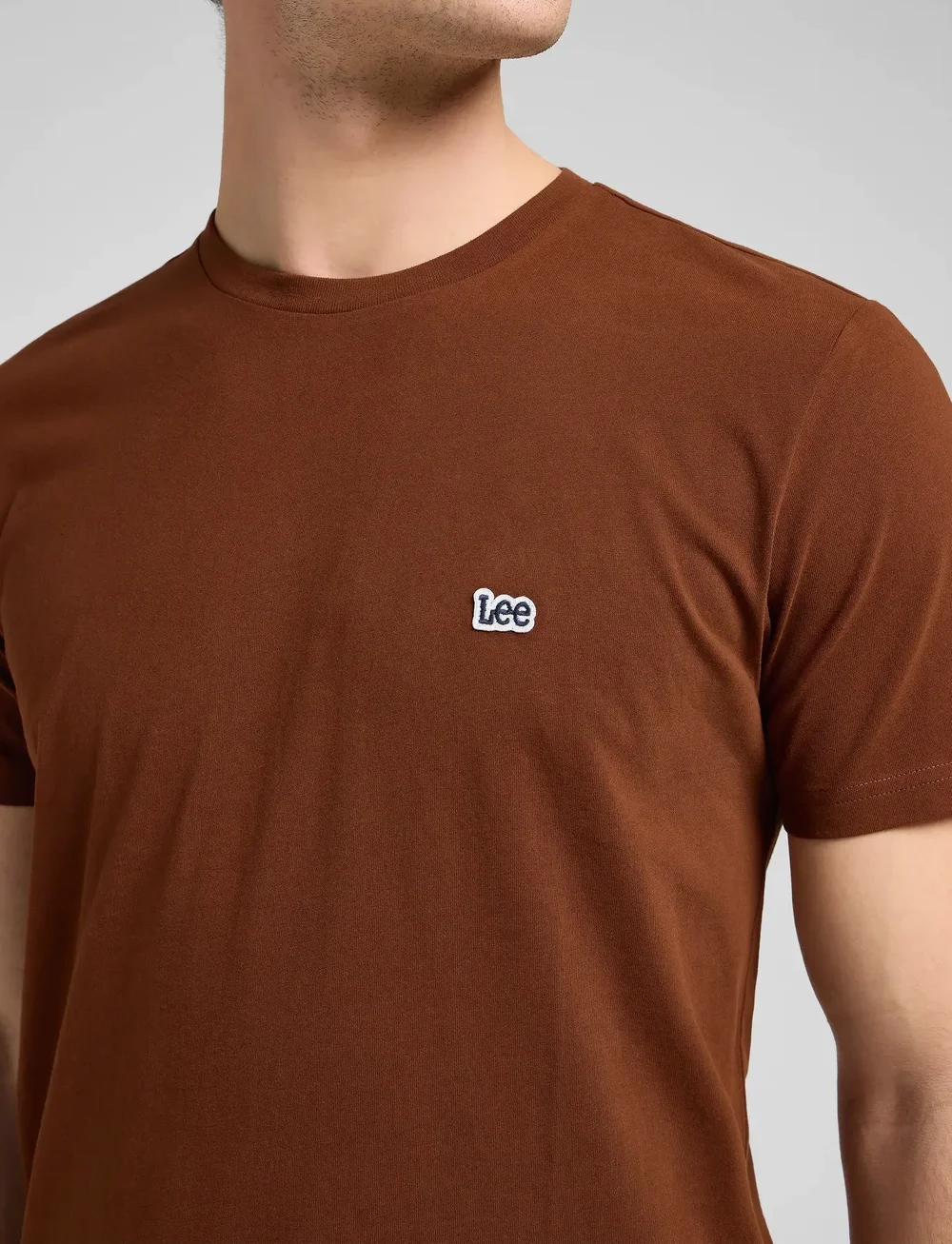 Lee Jeans - SS PATCH LOGO TEE - kurzärmelig - luxe brown - 5