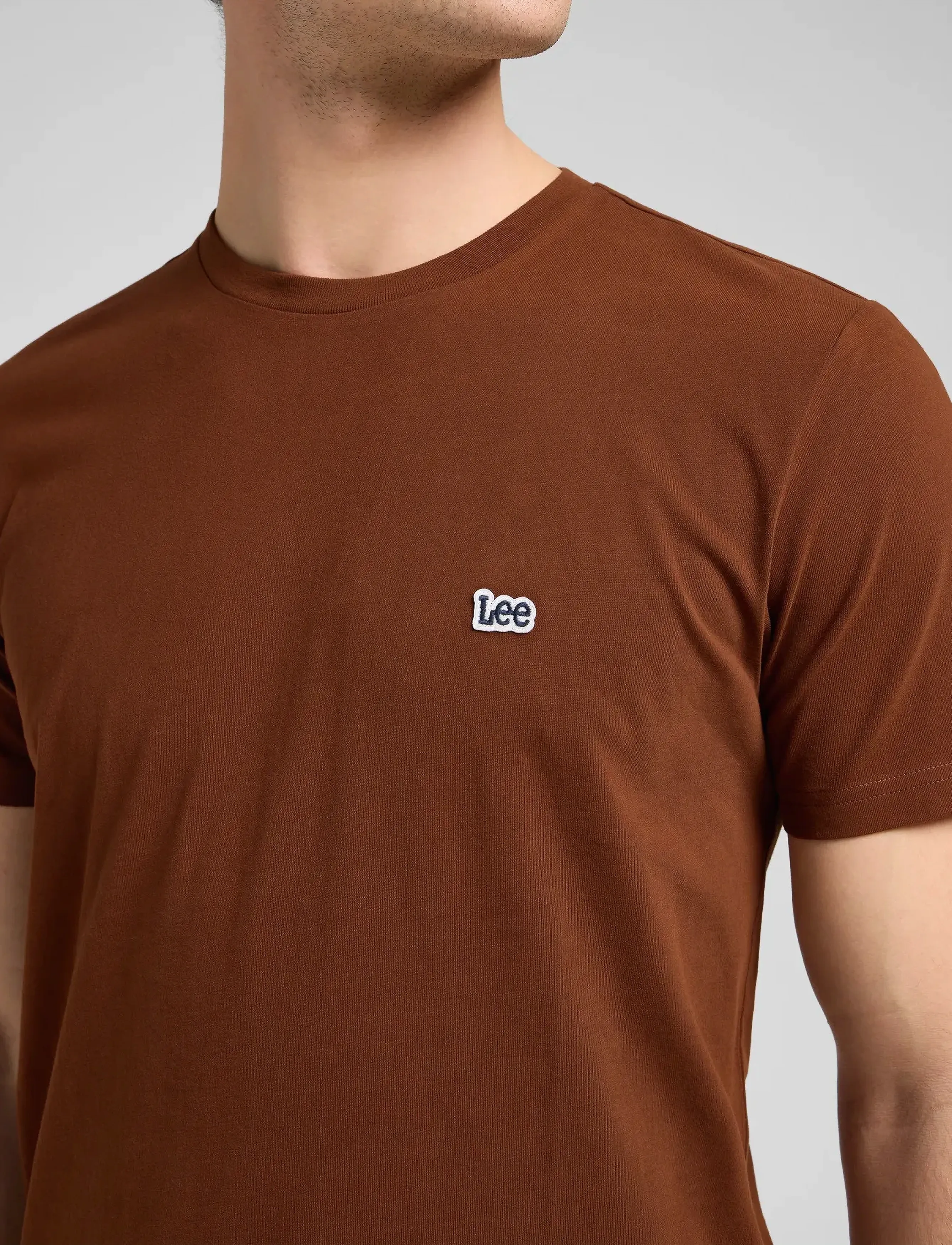 Lee Jeans - SS PATCH LOGO TEE - die niedrigsten preise - luxe brown - 5