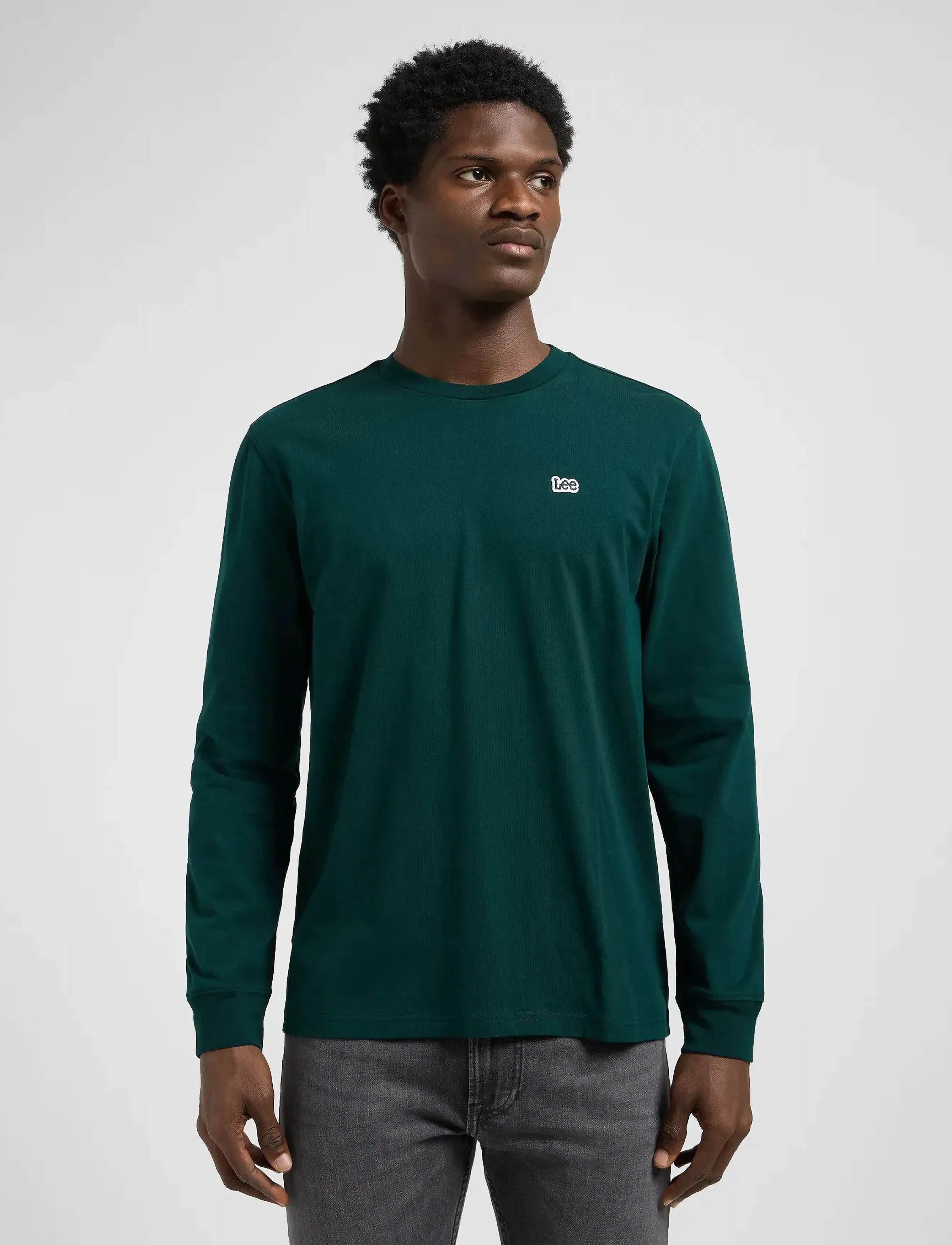 Lee Jeans LS PATCH LOGO TEE - T-shirts - JADE FOREST / green
