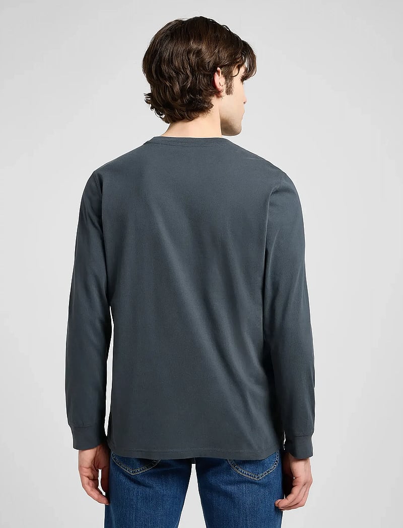 Lee Jeans - LS PATCH LOGO TEE - langärmelig - washed black - 2