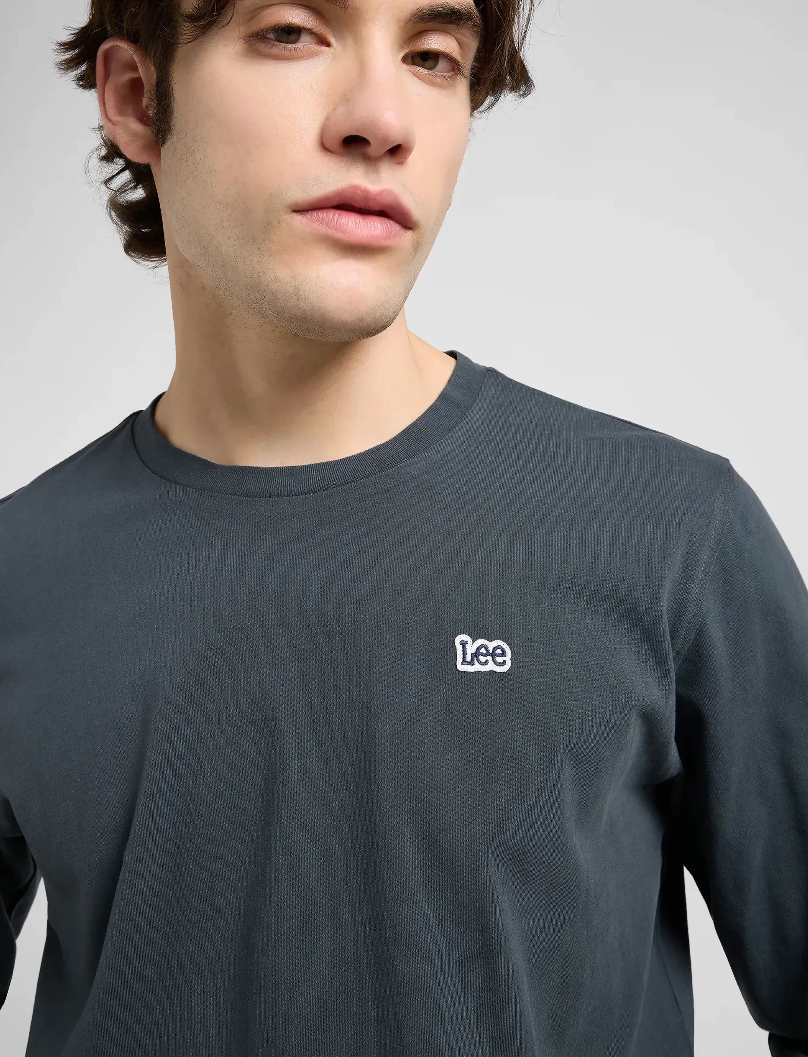 Lee Jeans - LS PATCH LOGO TEE - long-sleeved t-shirts - washed black - 5