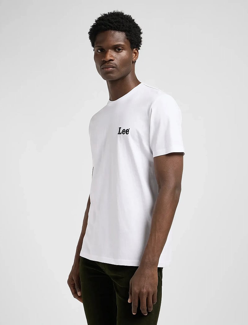 Lee Jeans - SS SMALL LOGO TEE - lühikeste varrukatega t-särgid - bright white - 5