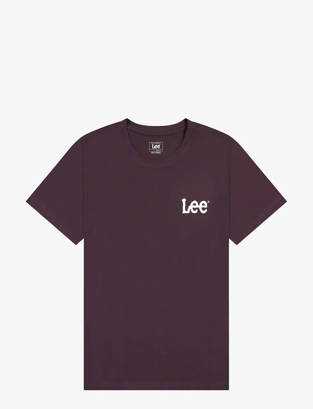 Lee Jeans - MEDIUM WOBBLY LEE TEE - kortærmede t-shirts - deep wine - 1