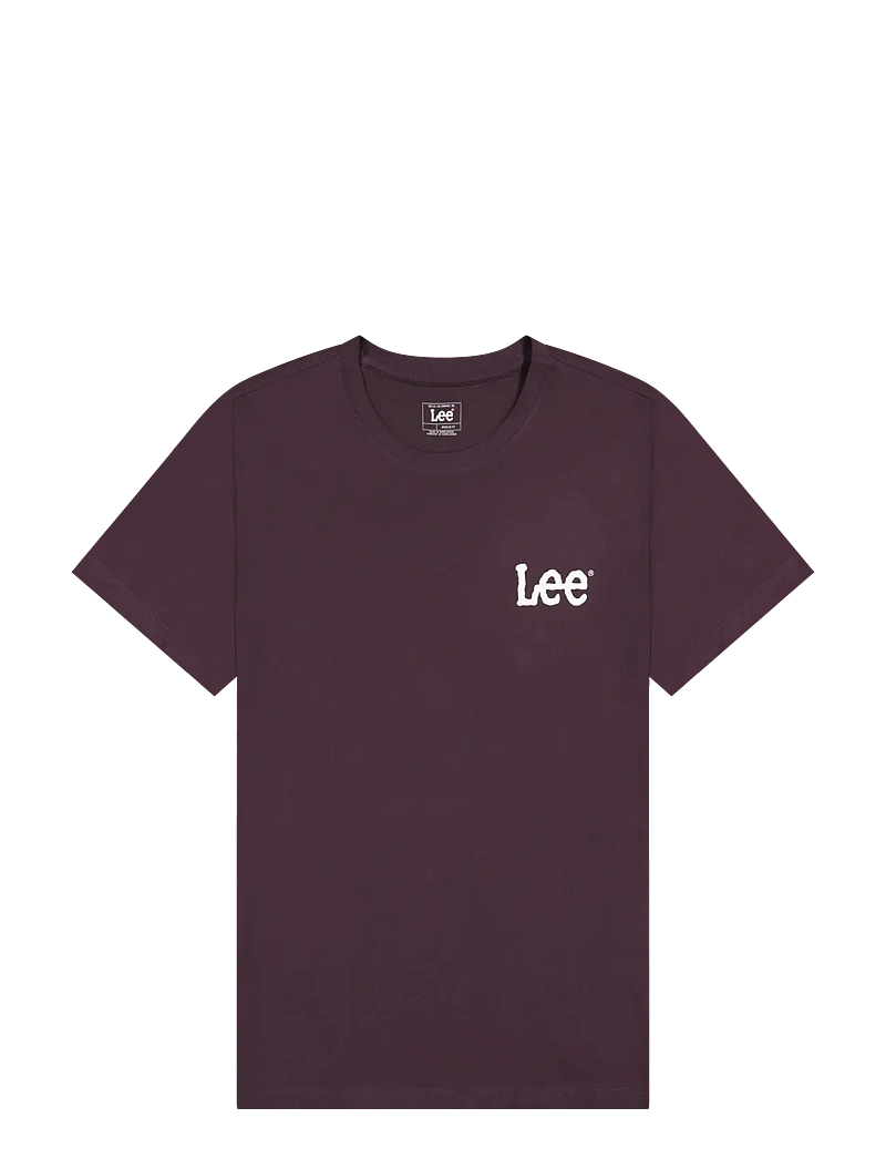 Lee Jeans - MEDIUM WOBBLY LEE TEE - kortærmede t-shirts - deep wine - 1