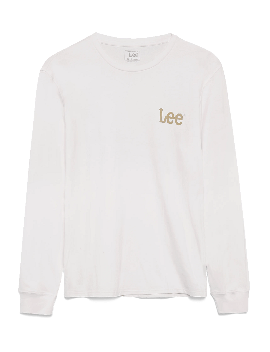 Lee Jeans - LS WOBBLY LEE TEE - langärmelige t-shirts - ecru - 1