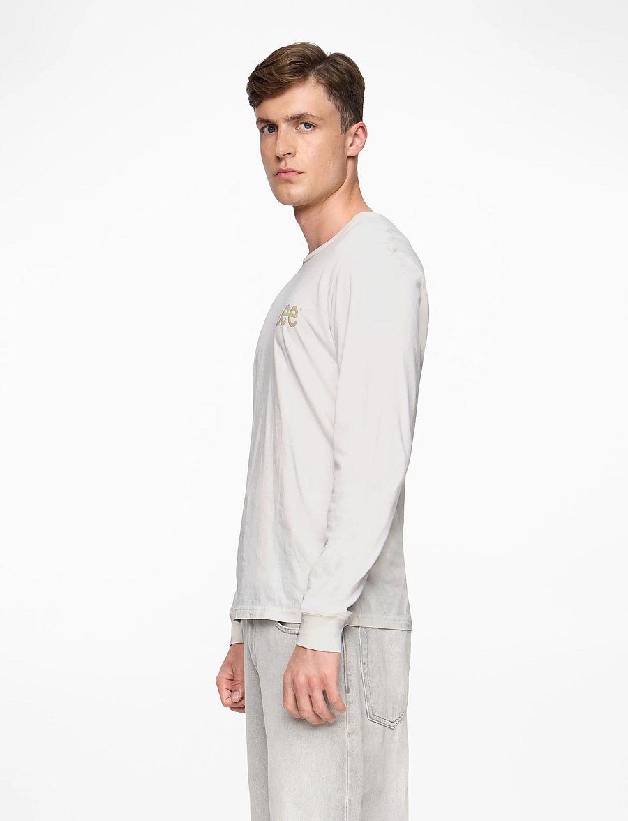 Lee Jeans - LS WOBBLY LEE TEE - langärmelige t-shirts - ecru - 3