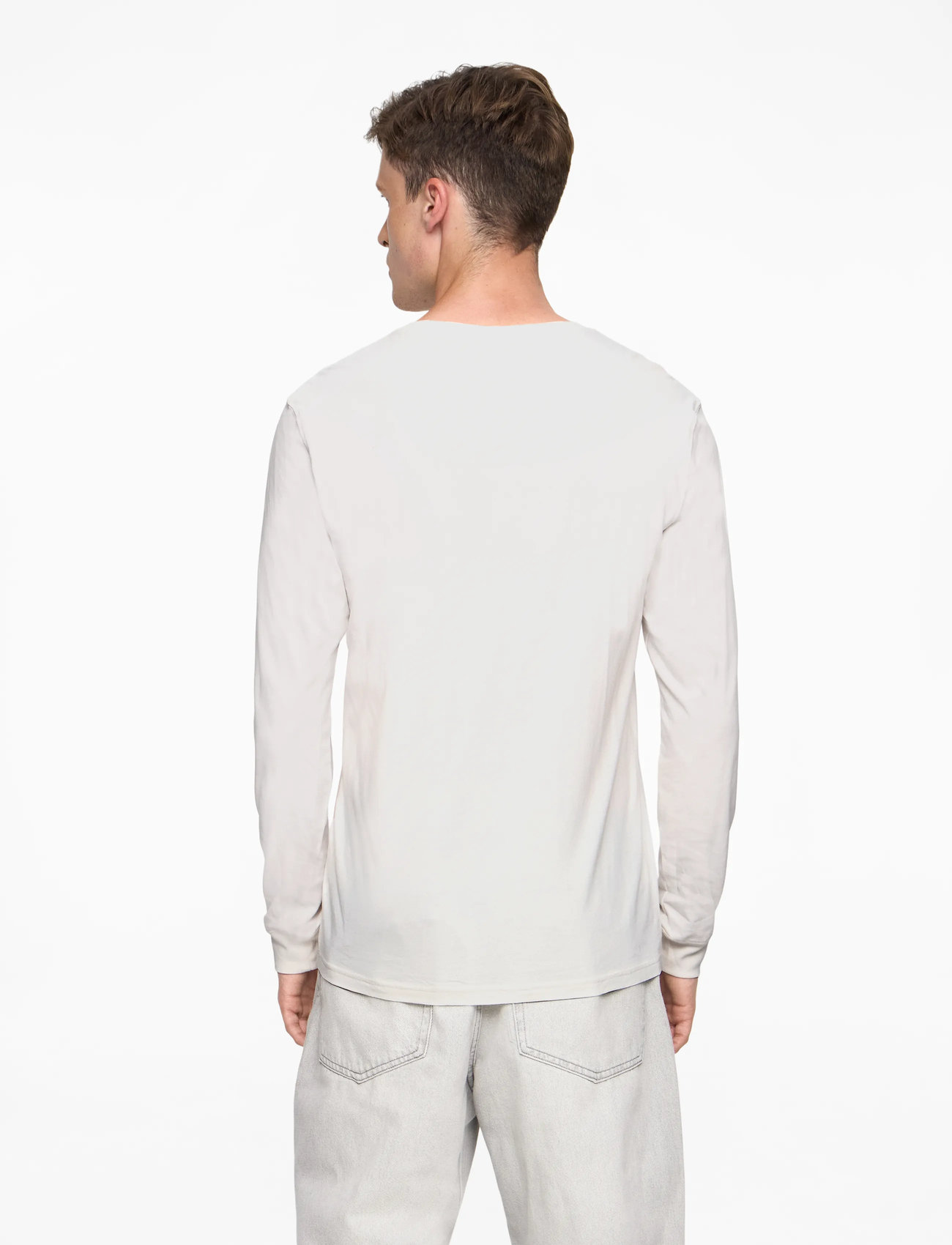 Lee Jeans - LS WOBBLY LEE TEE - lange mouwen - ecru - 4