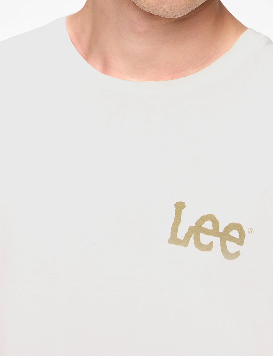 Lee Jeans - LS WOBBLY LEE TEE - langärmelige t-shirts - ecru - 5