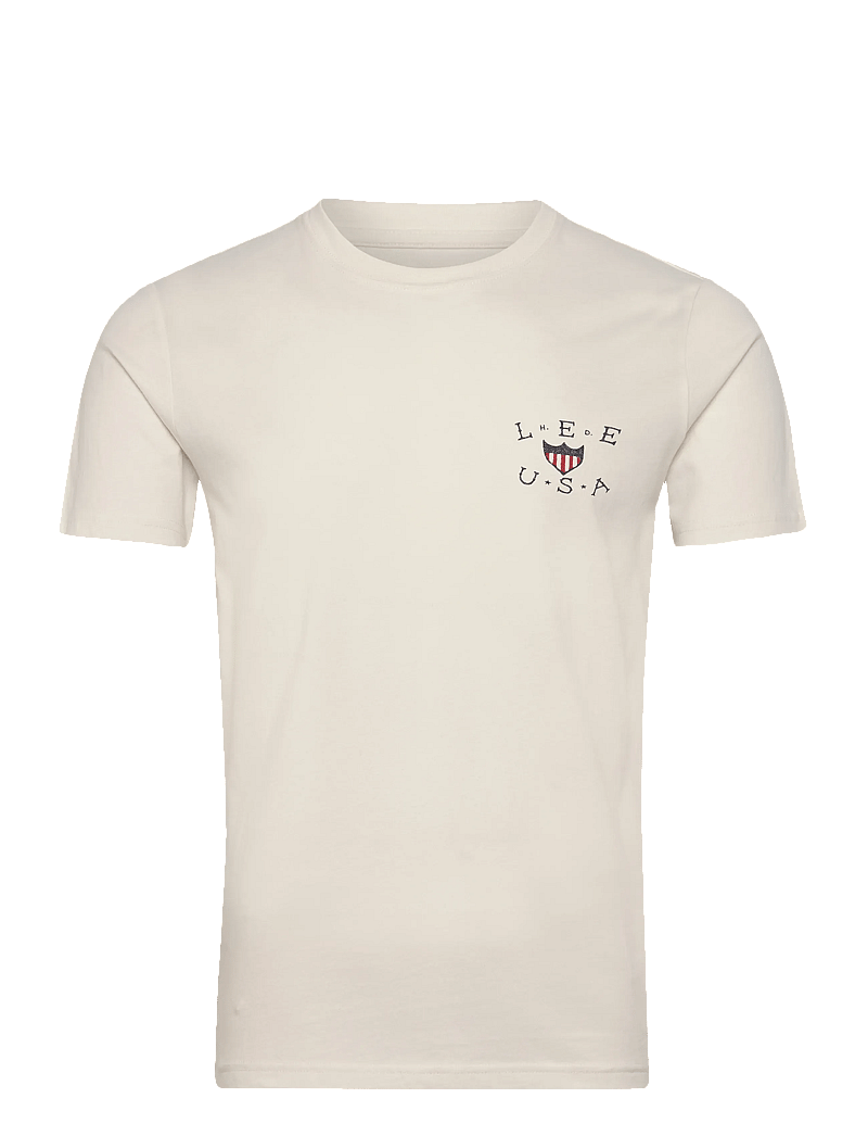 Lee Jeans - ESSENTIAL GRAPHIC TEE - kortermede t-skjorter - ecru - 1