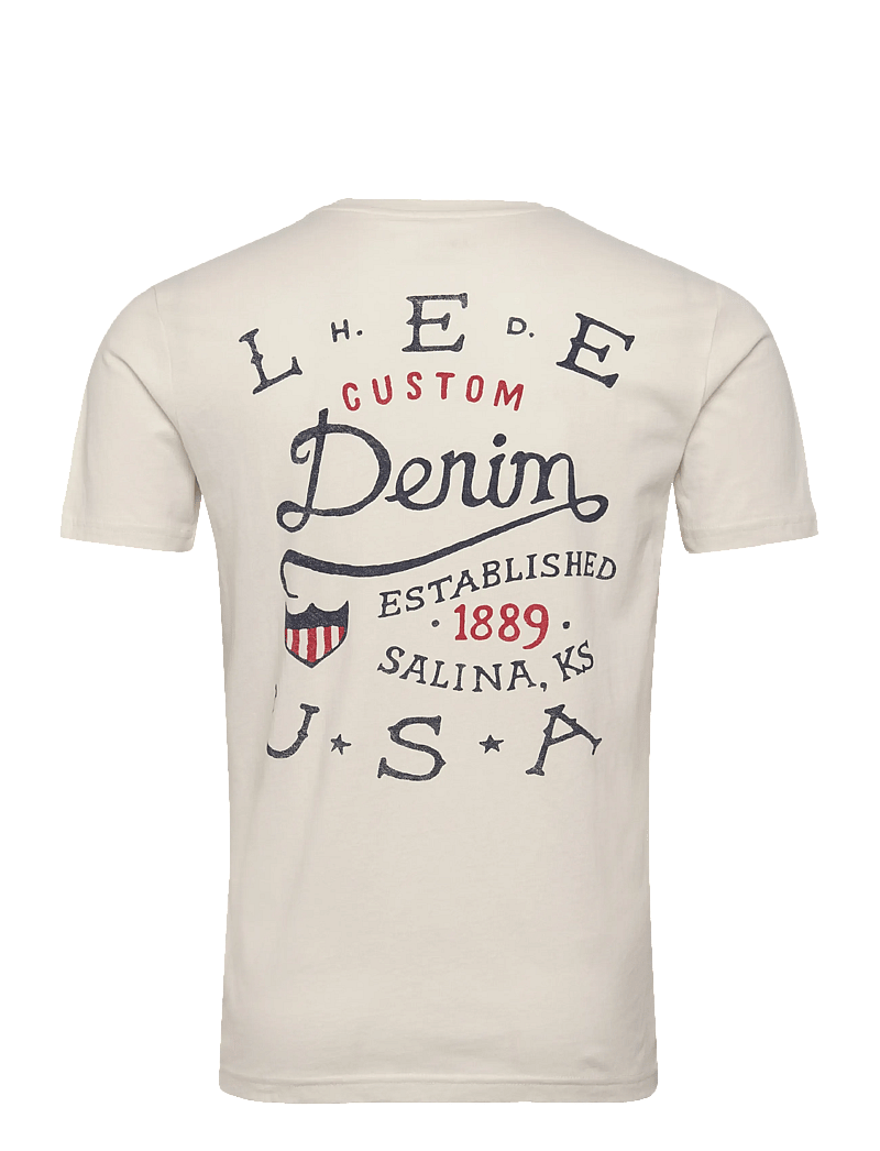 Lee Jeans - ESSENTIAL GRAPHIC TEE - kortermede t-skjorter - ecru - 2