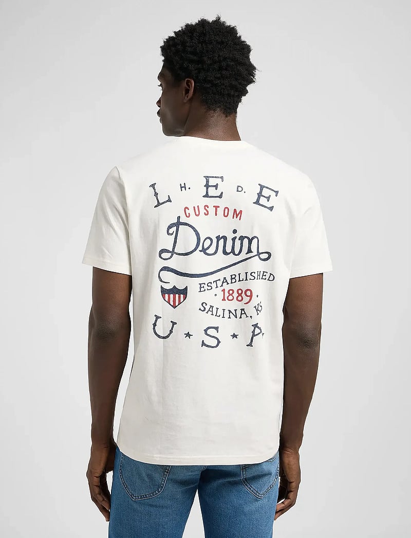 Lee Jeans - ESSENTIAL GRAPHIC TEE - kortermede t-skjorter - ecru - 3
