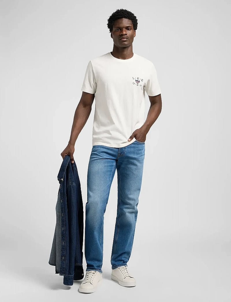 Lee Jeans - ESSENTIAL GRAPHIC TEE - kortermede t-skjorter - ecru - 4
