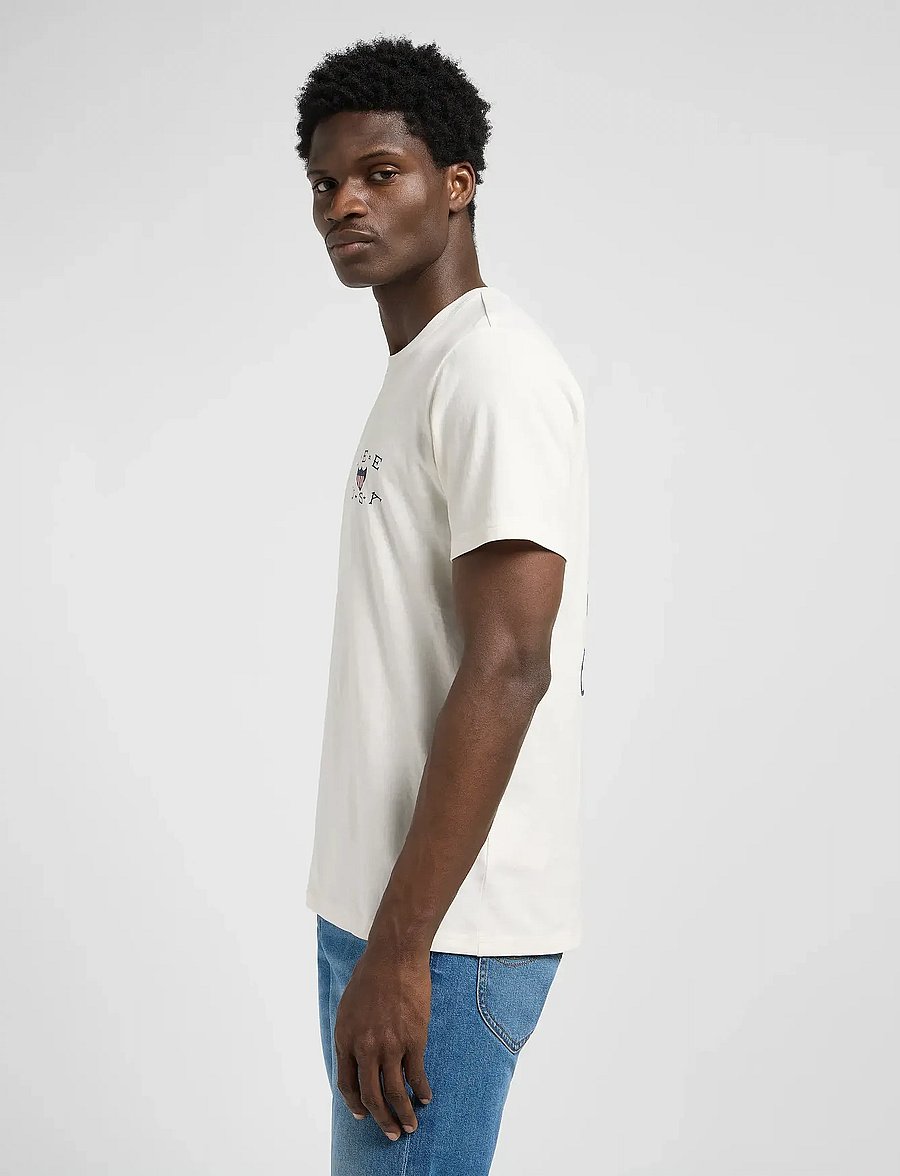 Lee Jeans - ESSENTIAL GRAPHIC TEE - t-shirts à manches courtes - ecru - 5