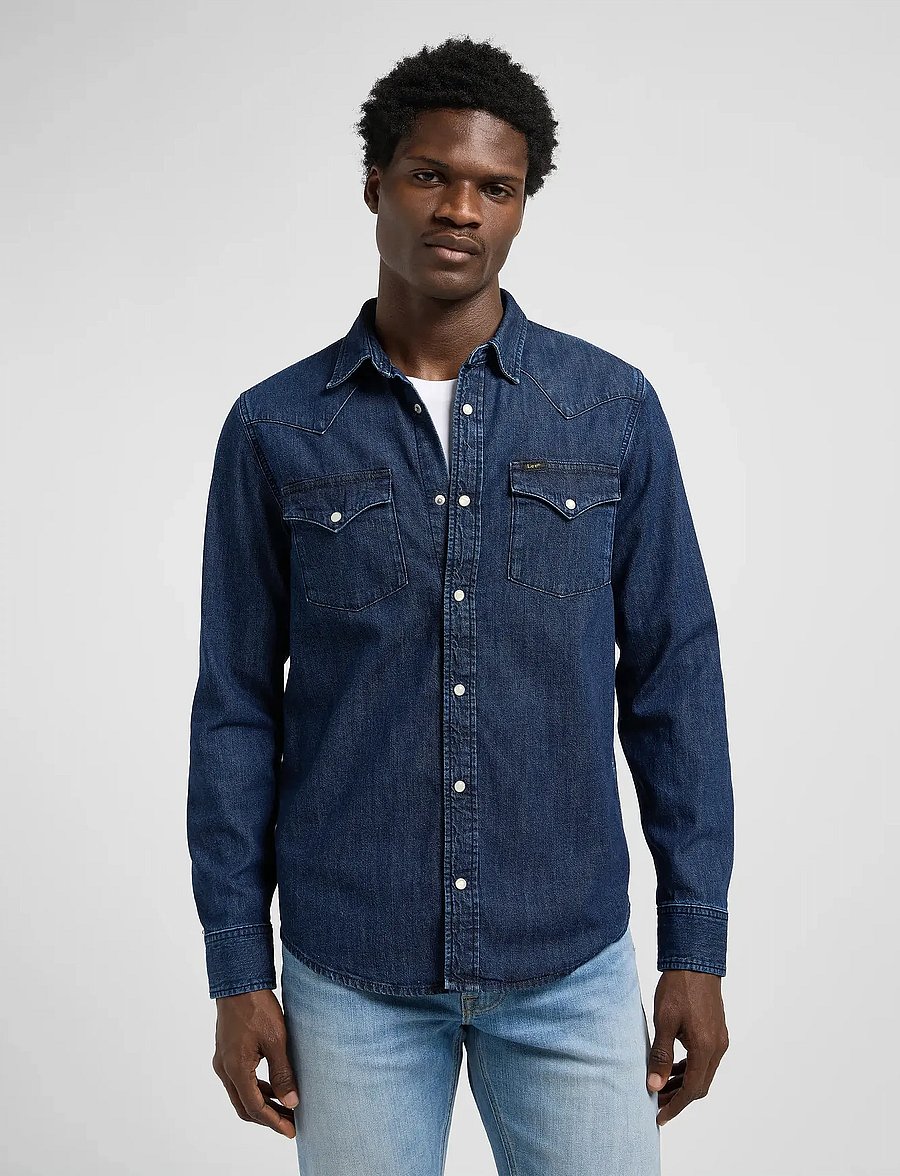 Lee Jeans - REGULAR WESTERN - denim shirts - mid stone 2 - 0