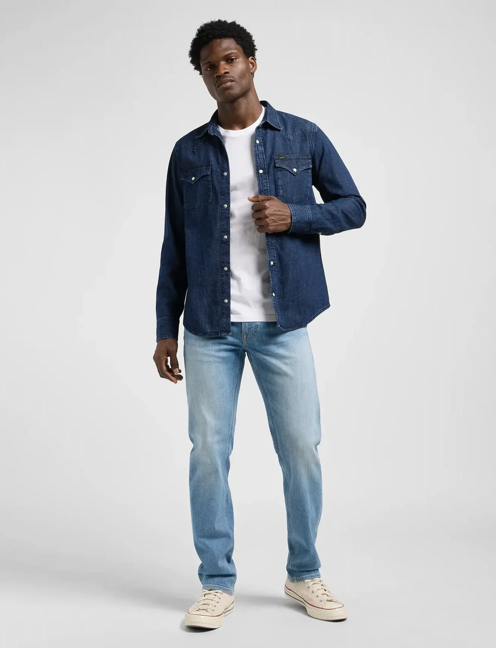 Lee Jeans - REGULAR WESTERN SHIRT - jeansskjortor - mid stone 2 - 4