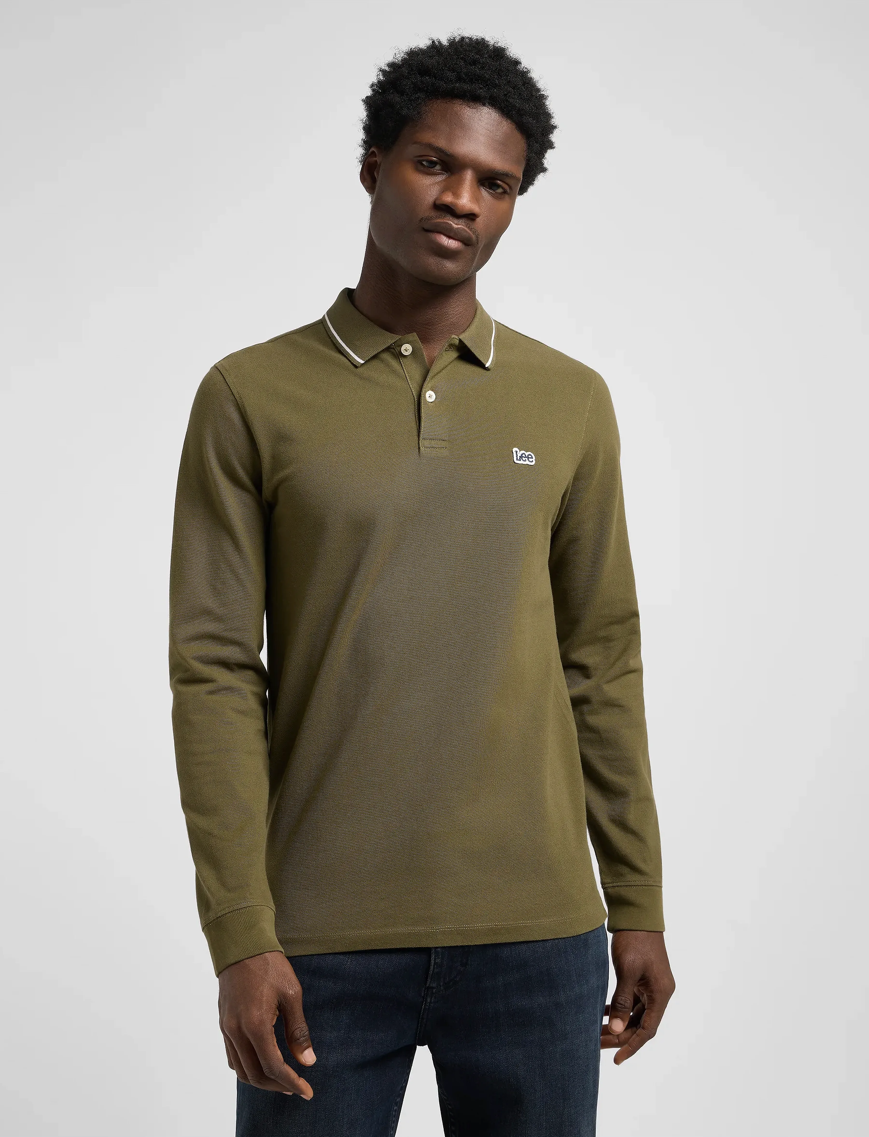 Lee Jeans LS PIQUE POLO - Poloer - ARMY GREEN / khaki/green