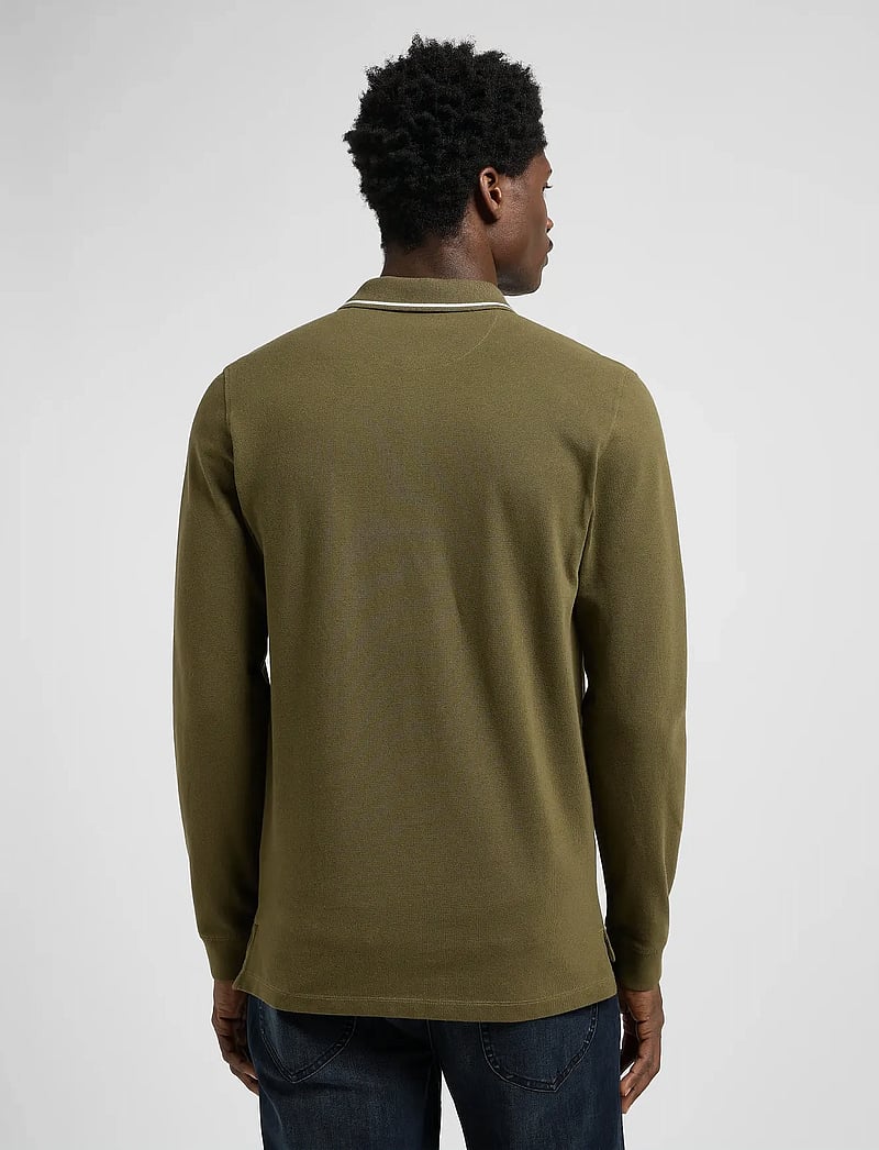 Lee Jeans - LS PIQUE POLO - långärmade pikéer - army green - 3