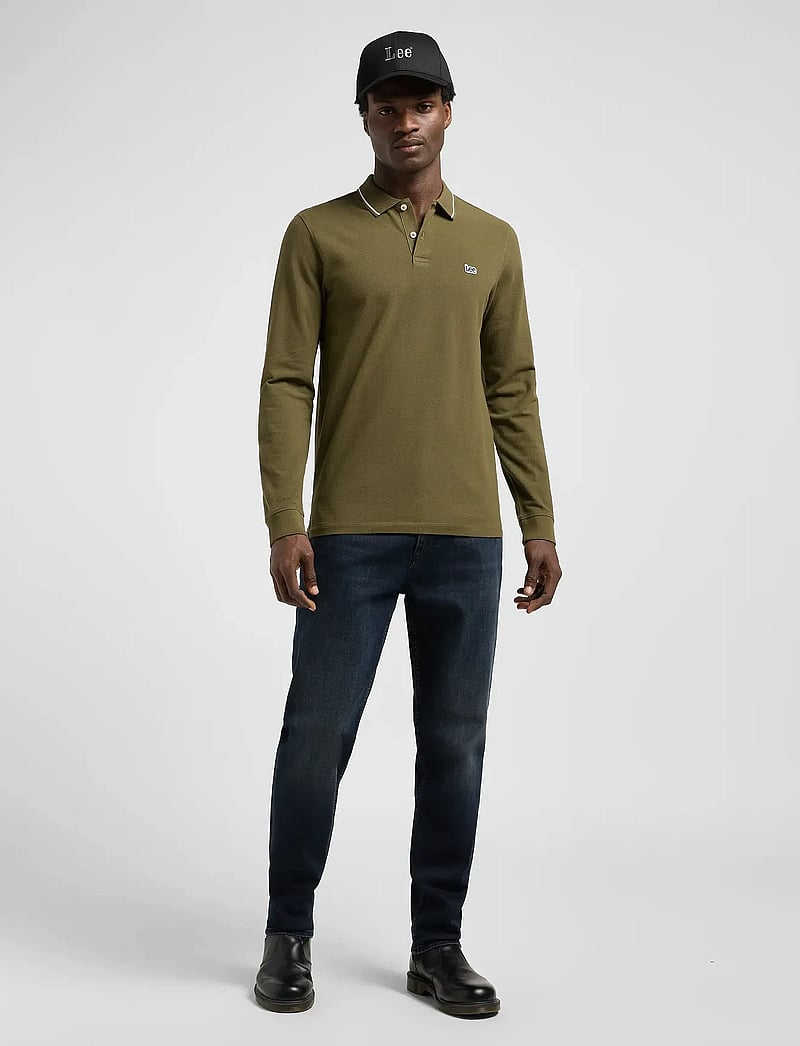 Lee Jeans - LS PIQUE POLO - långärmade pikéer - army green - 4