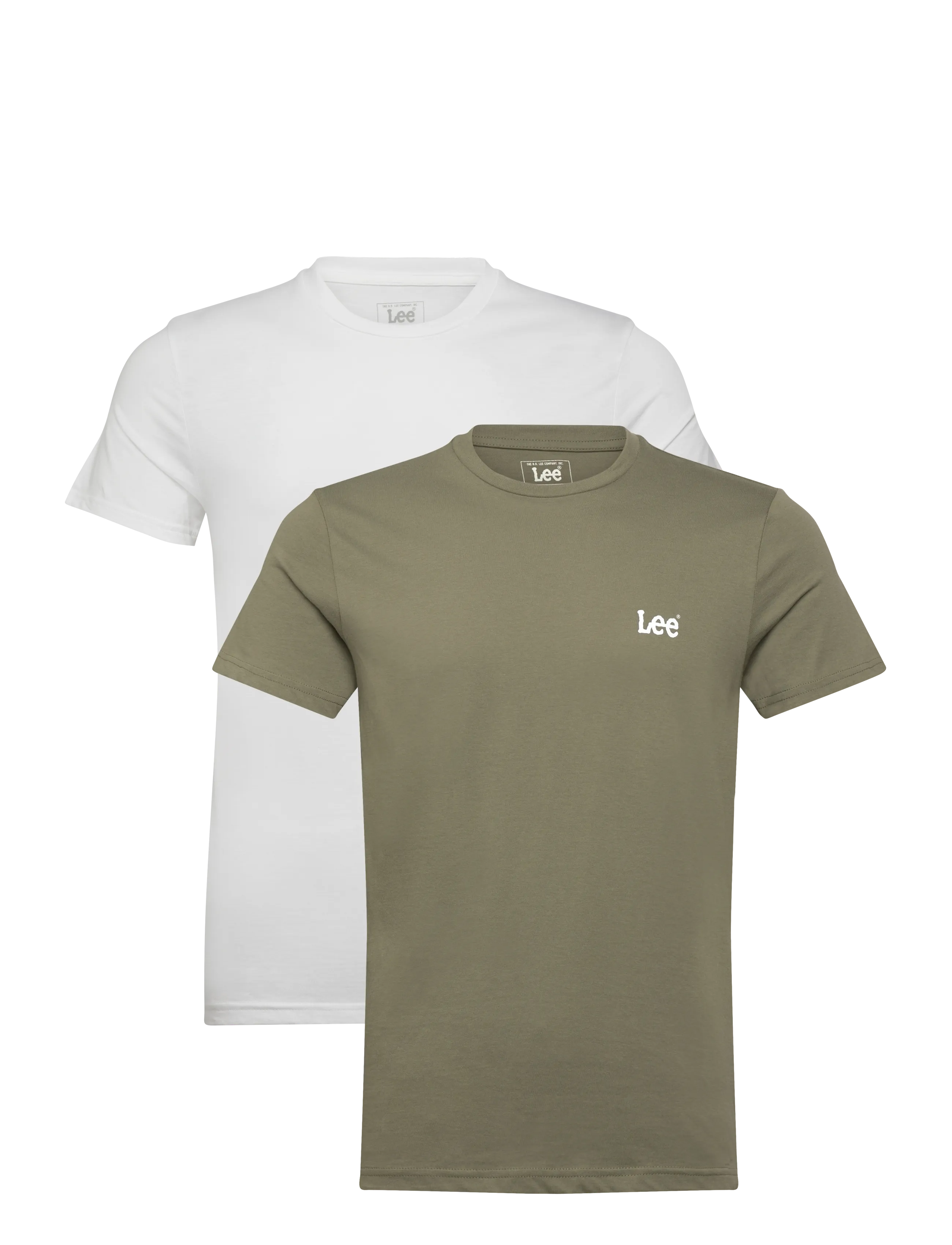 Lee Jeans TWIN PACK CREW - Alla produkter - MRCNTL GREEN BRGT WHITE / multi