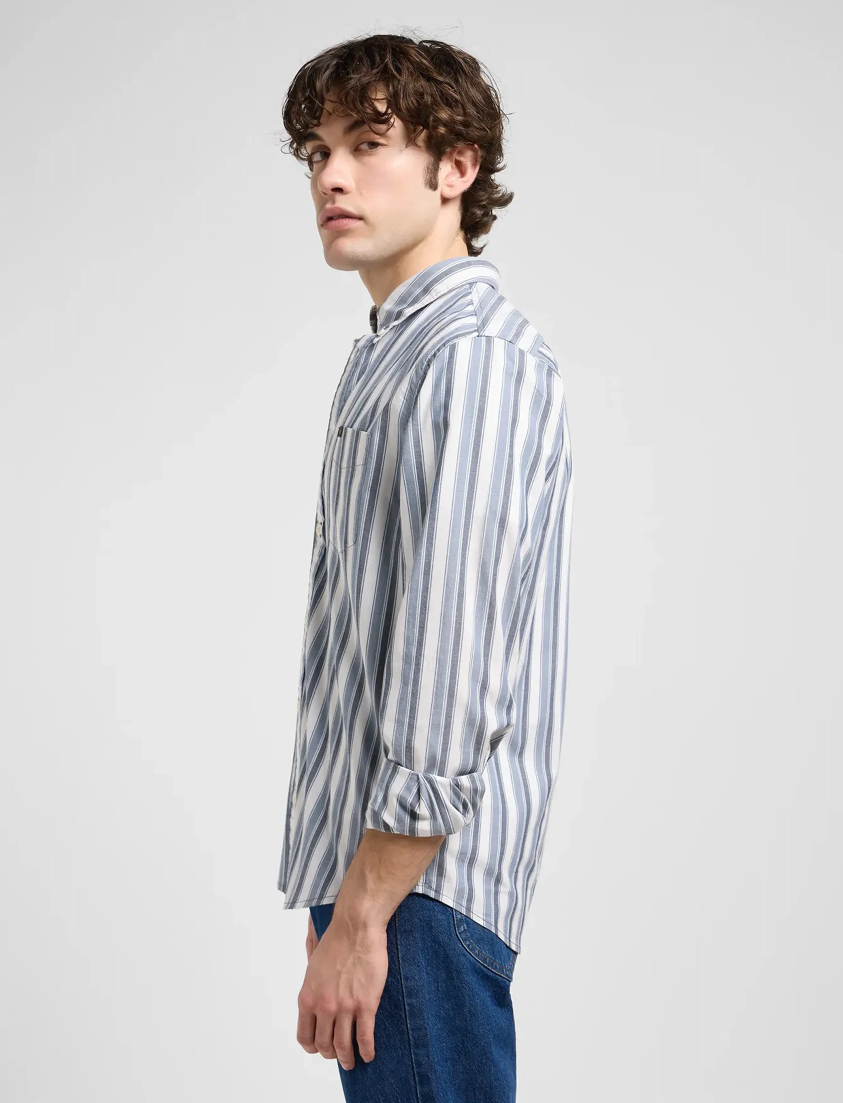 Lee Jeans - LEE BUTTON DOWN - män - vintage daydream stripe - 5