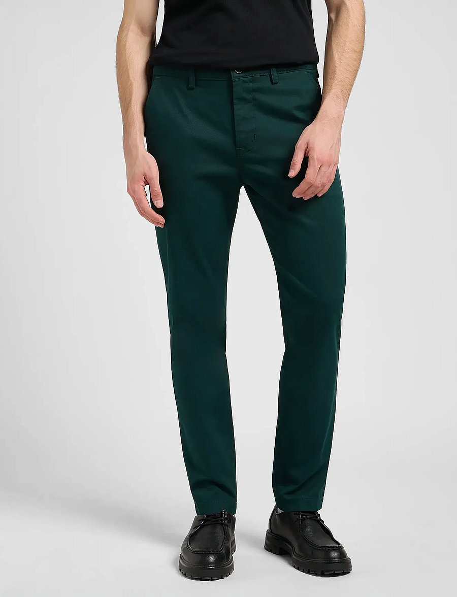 Lee Jeans - SLIM CHINO - chino püksid - jade forest - 0